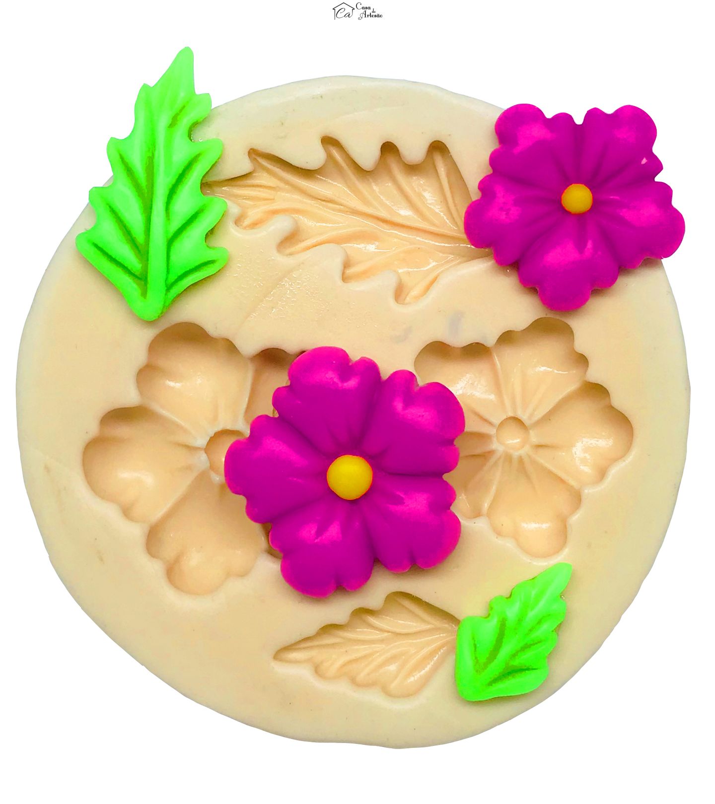 Molde de silicone - Flor - 2 Pç - P189