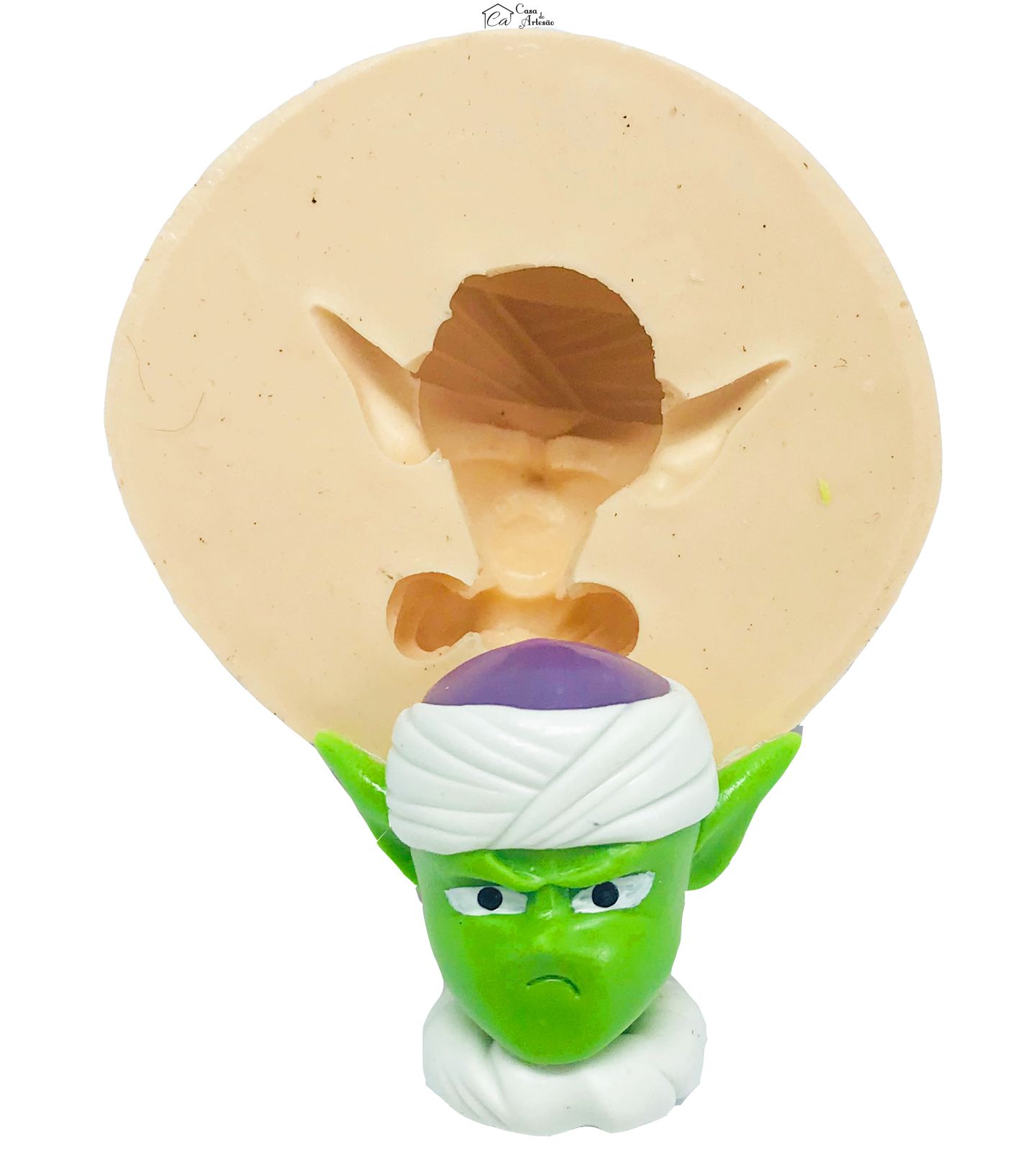 Molde de silicone - Dragon Ball - Rosto  Piccolo - Medio - P468