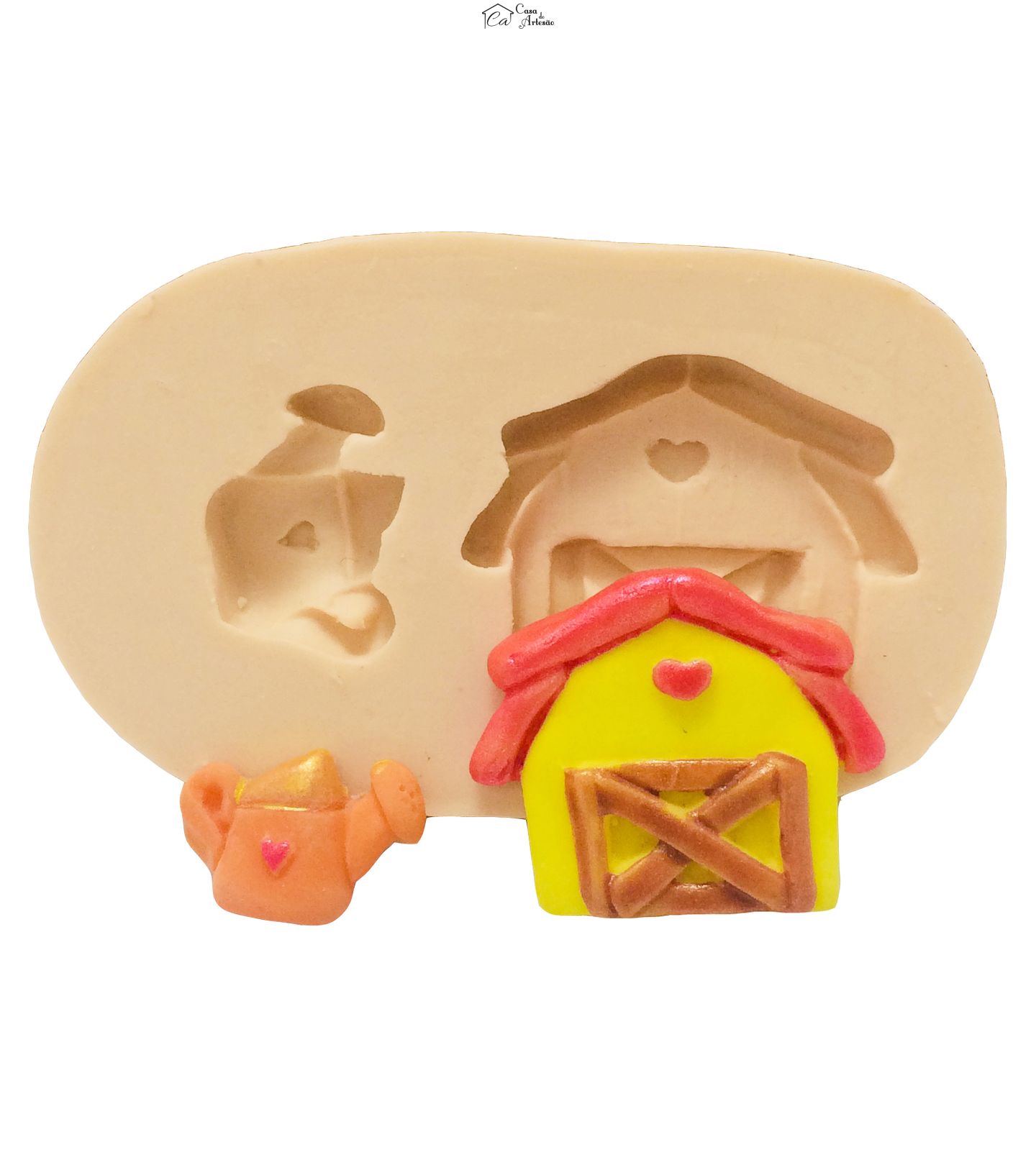 Molde de silicone - Celeiro e Regador - P09