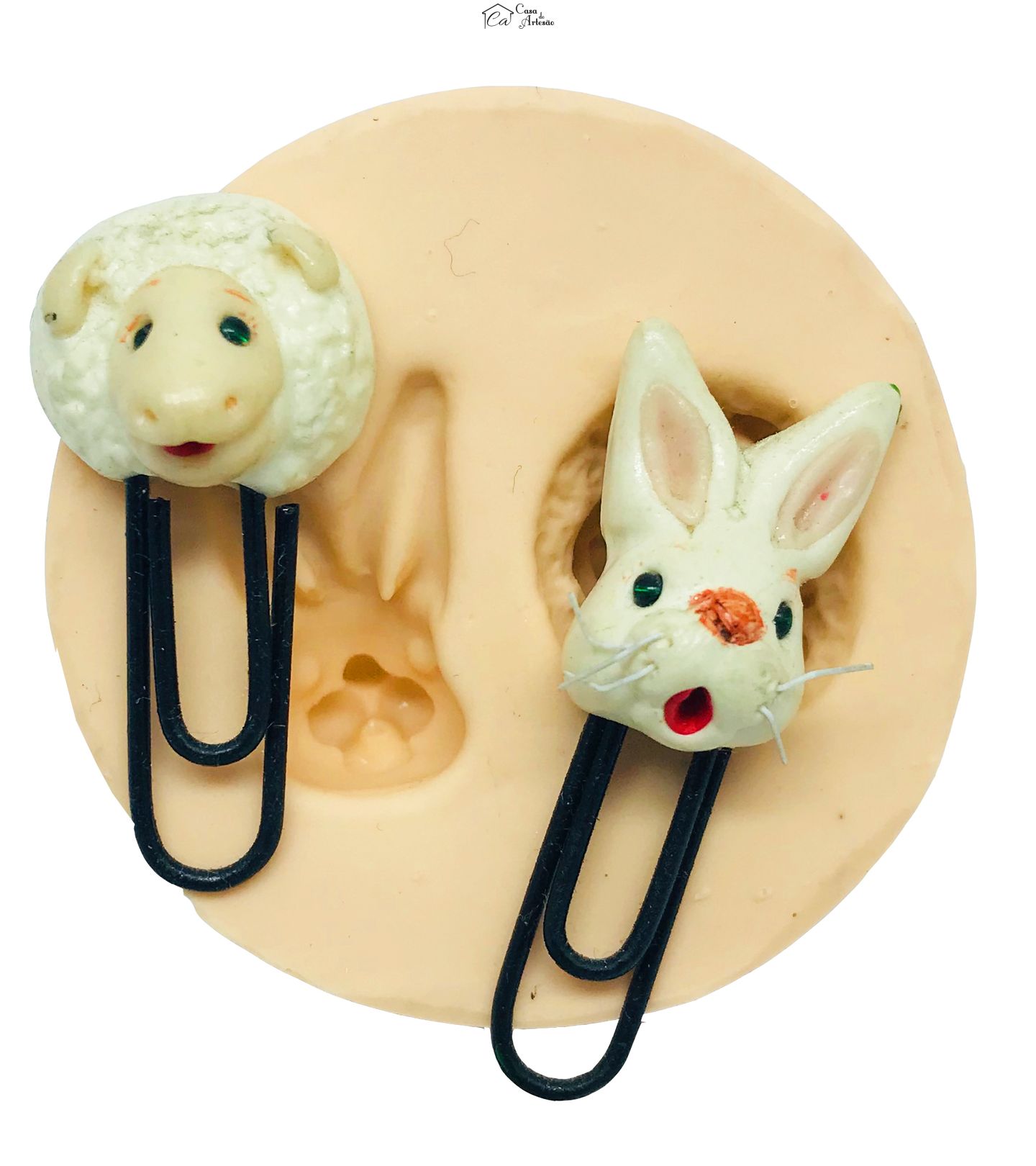 Molde de silicone - Mini Cabecinha Ovelha/Coelho
