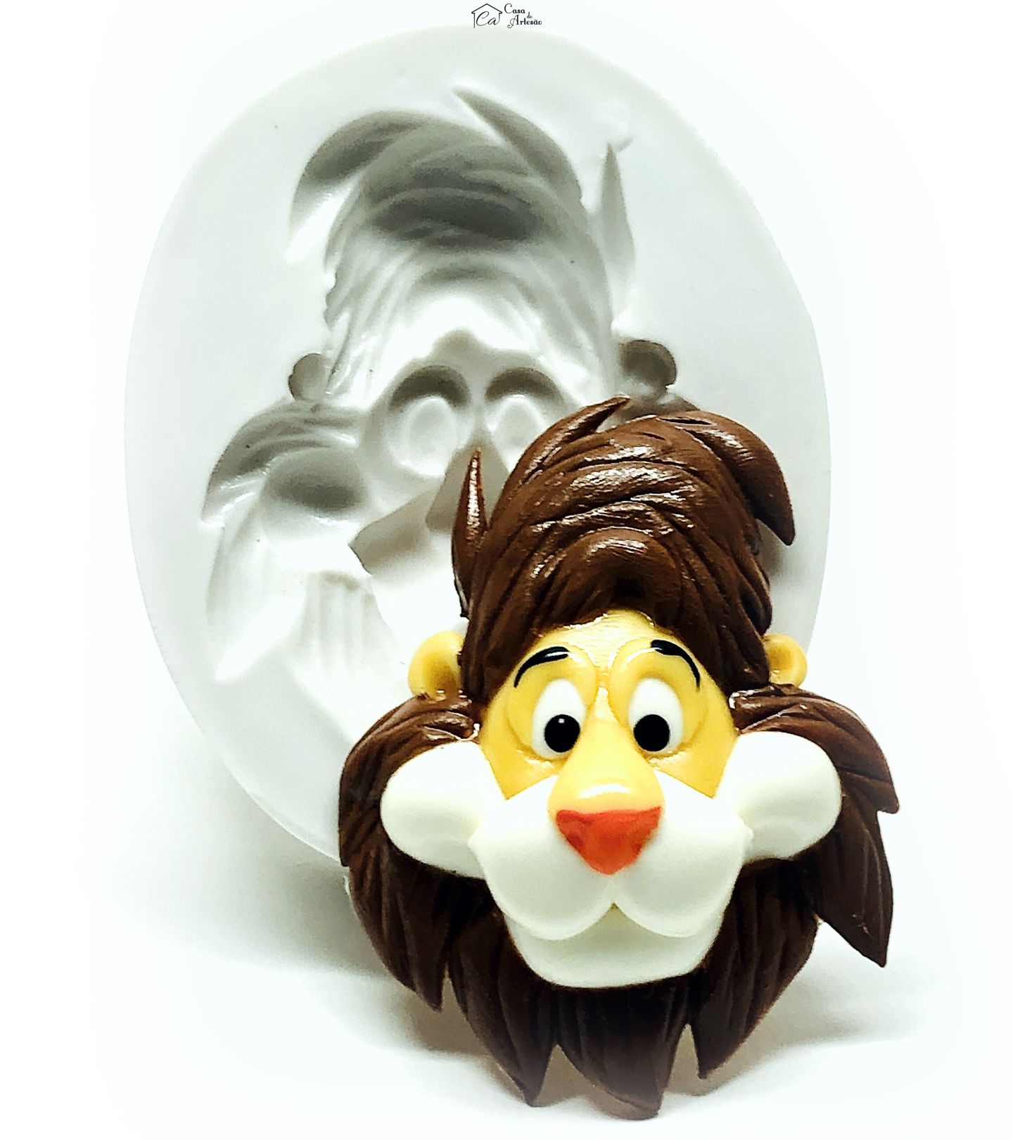 Molde de silicone - Proerd - Rosto Leao - Grande - P991