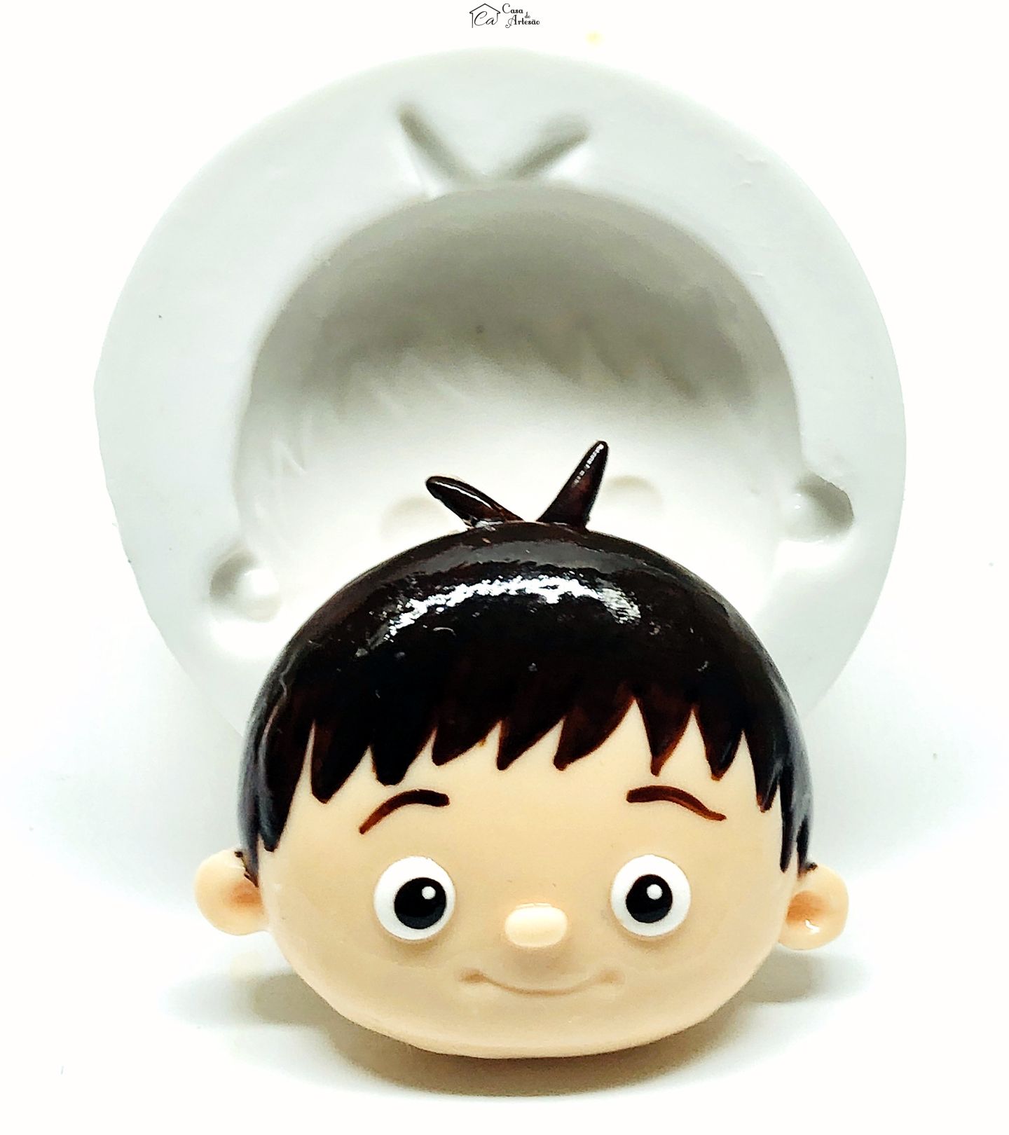 Molde de silicone - Baby Tv - Rosto Charlie - Grande - P1030