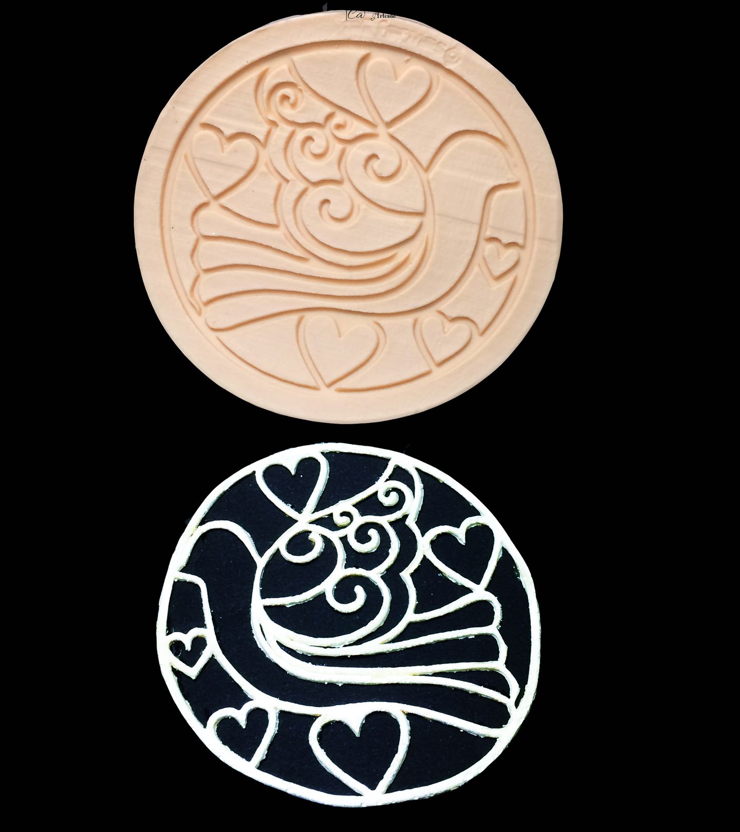 Molde de silicone - Renda Para Bolo - Cupcakes - Pombo