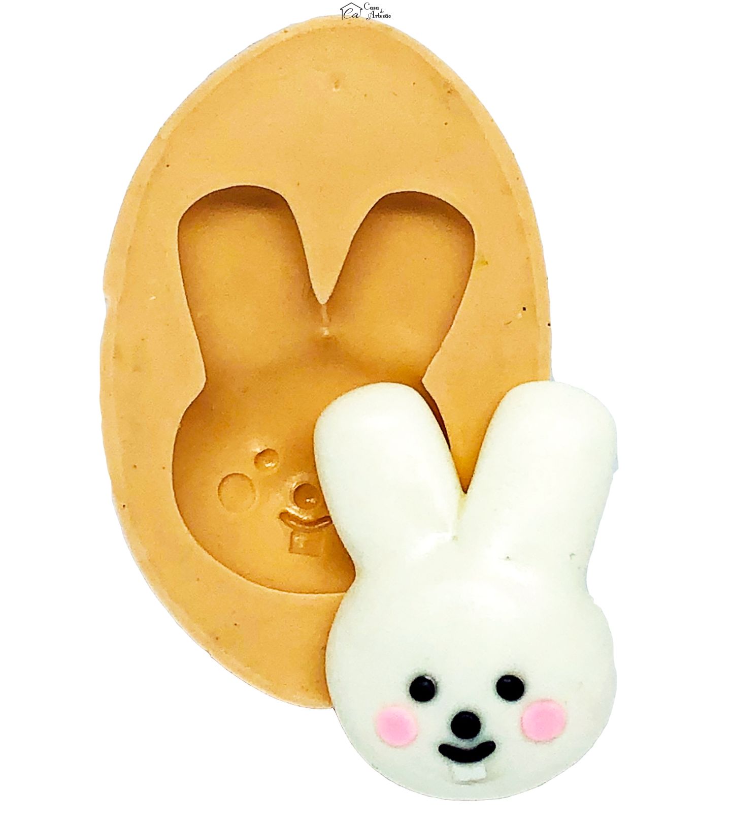 Molde de silicone - Cloud Doll - Rosto Coelho - Medio - P751