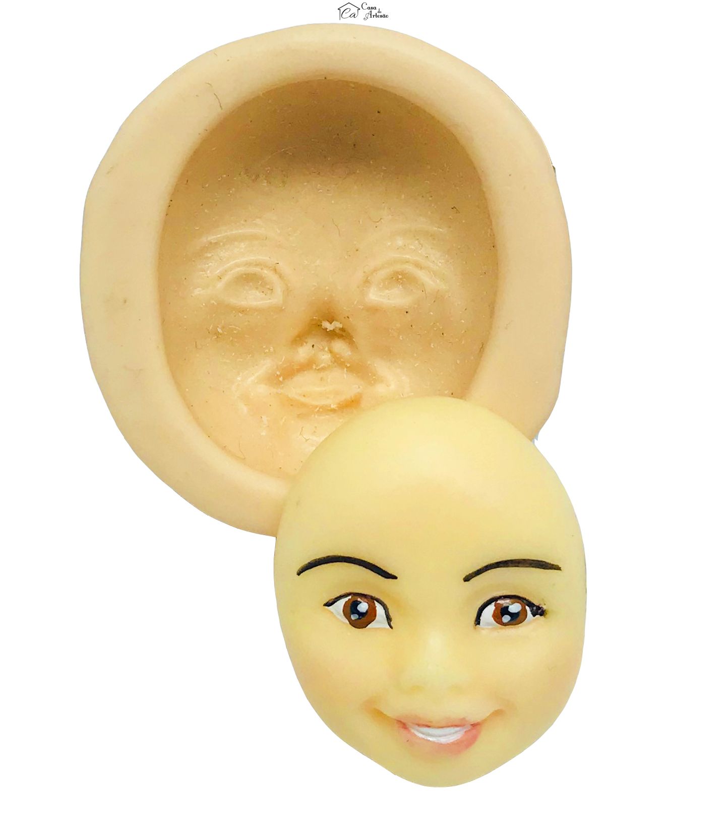 Molde de silicone - Rosto Boneca - Mod.05