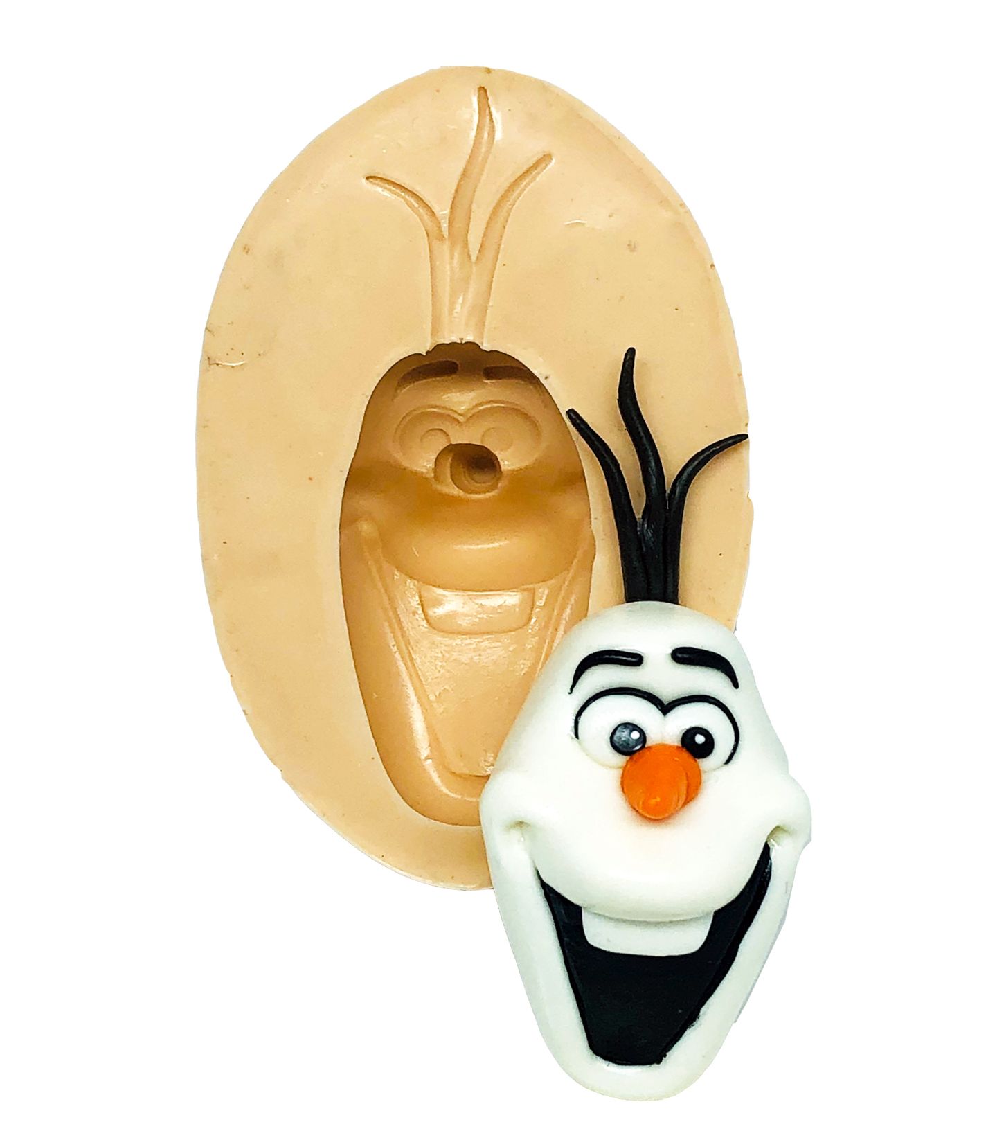 Molde de silicone - Frozen II - Rosto Olaf - Grande - P753