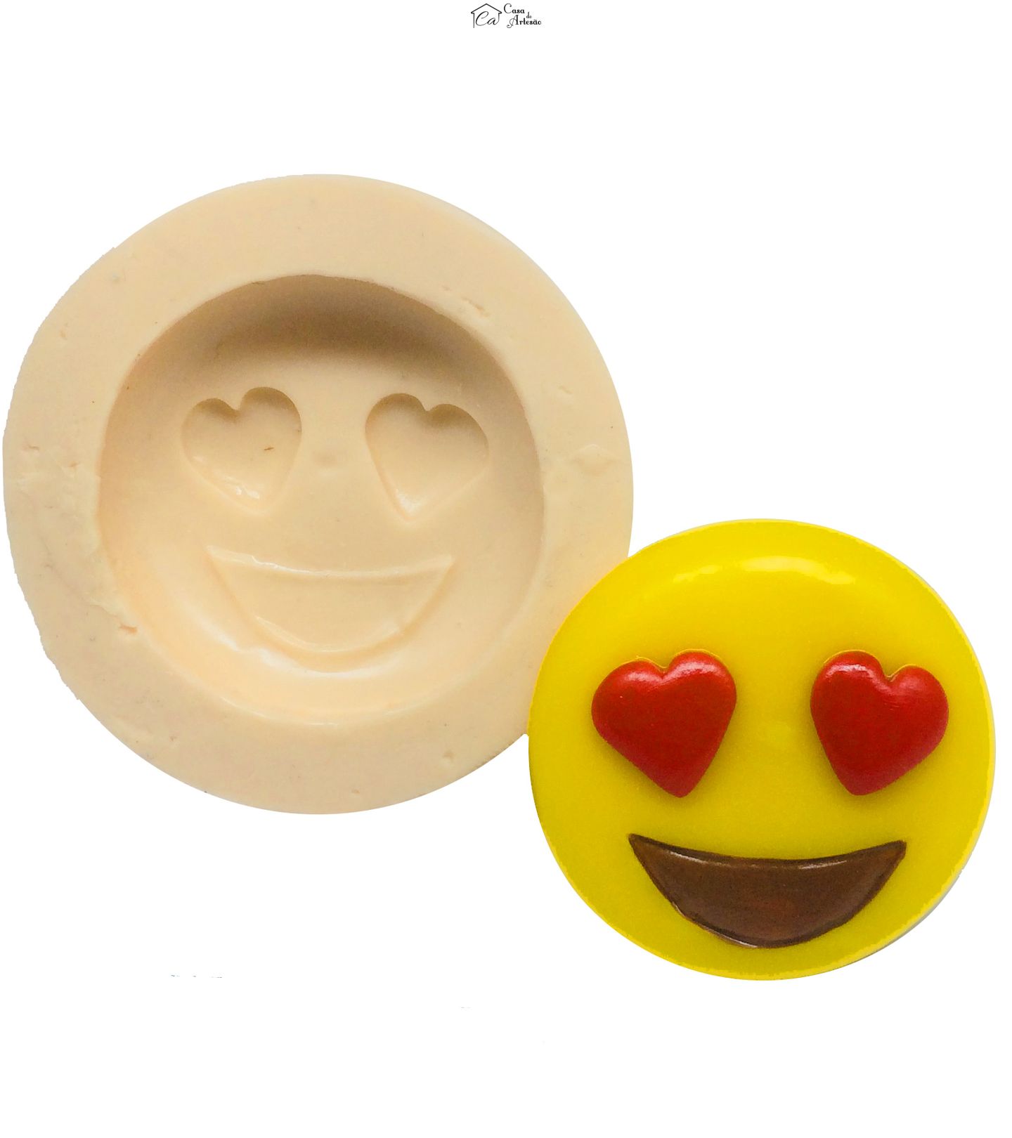 Molde de silicone - Emoji O filme - Me Apaixonei! - Medio - P329
