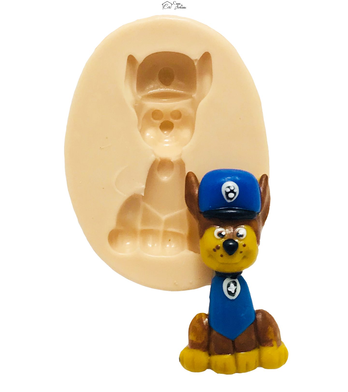 Molde de silicone - Patrulha Canina - Chase - Pequeno - P441