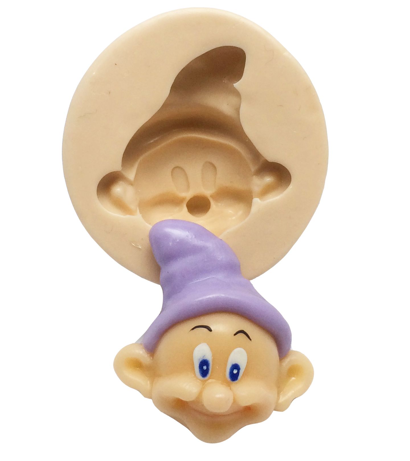 Molde de silicone - Branca de Neve - Rosto do Anão Dunga - P164