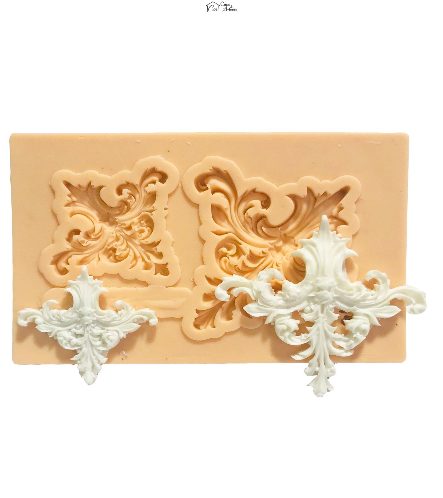 Molde de silicone - Floral - 02 Peças - P536