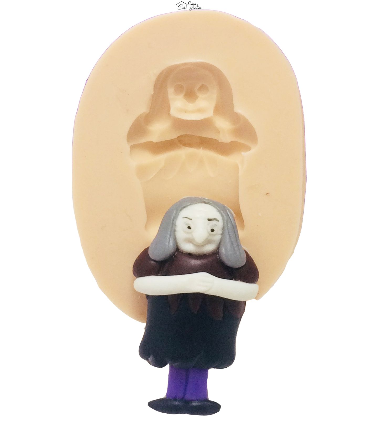 Molde de silicone - Familia Addams - Vovó Addams - Pequena - P400