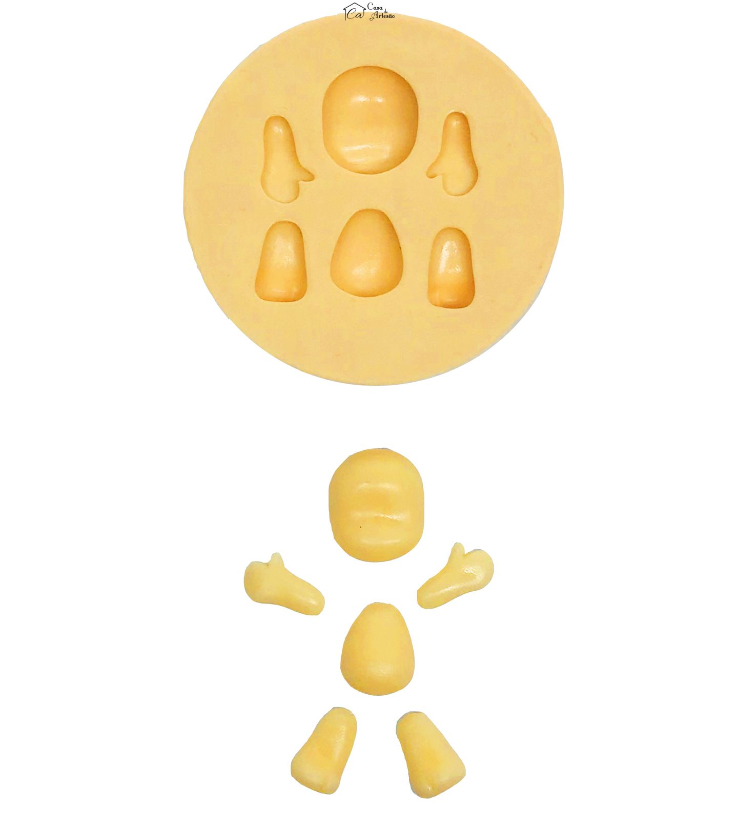 Molde de silicone - Boneca Fofinha - Pequena - P599