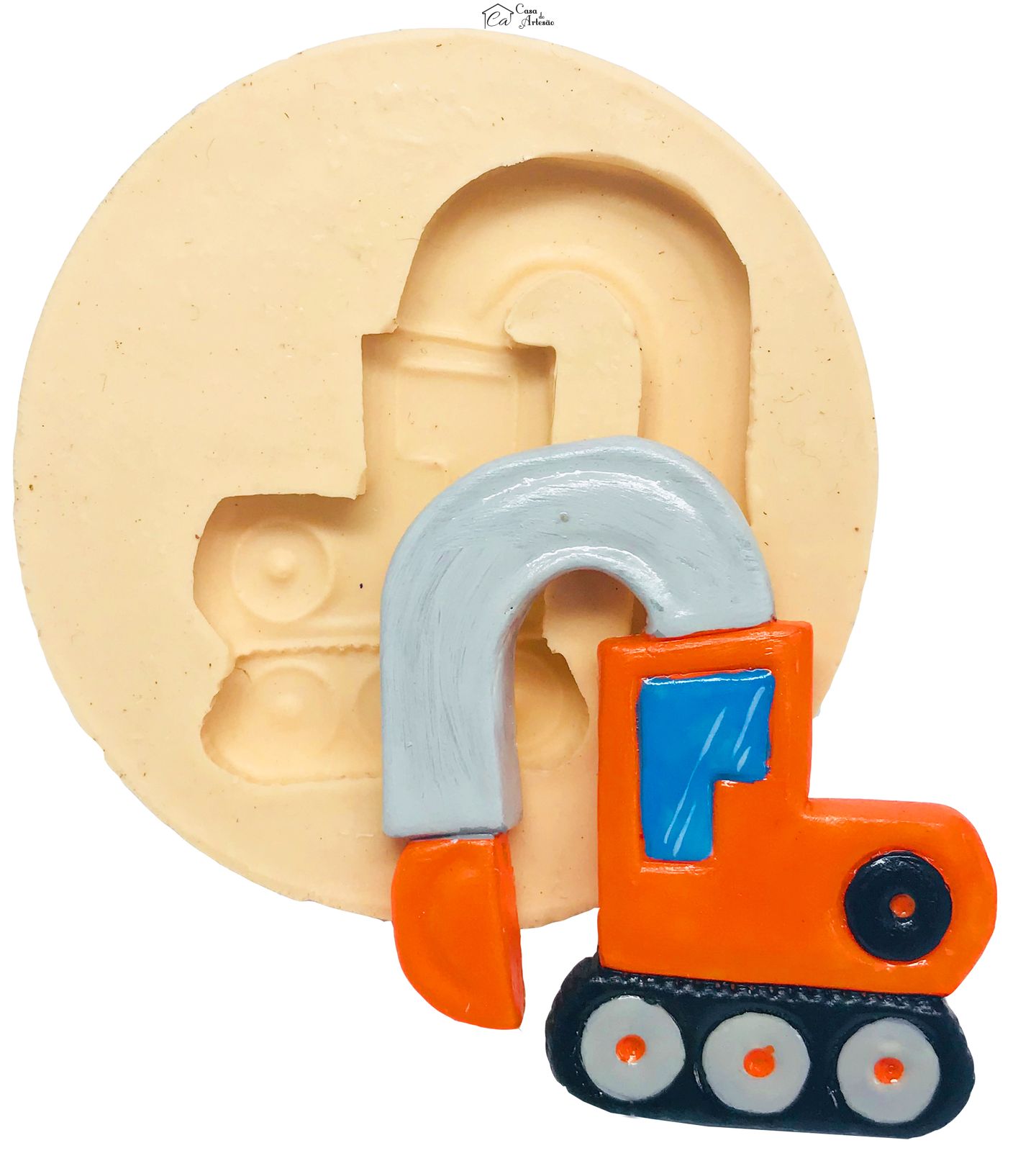 Molde de silicone - Meios de Transporte - Retroescavadeira - Medio - P473