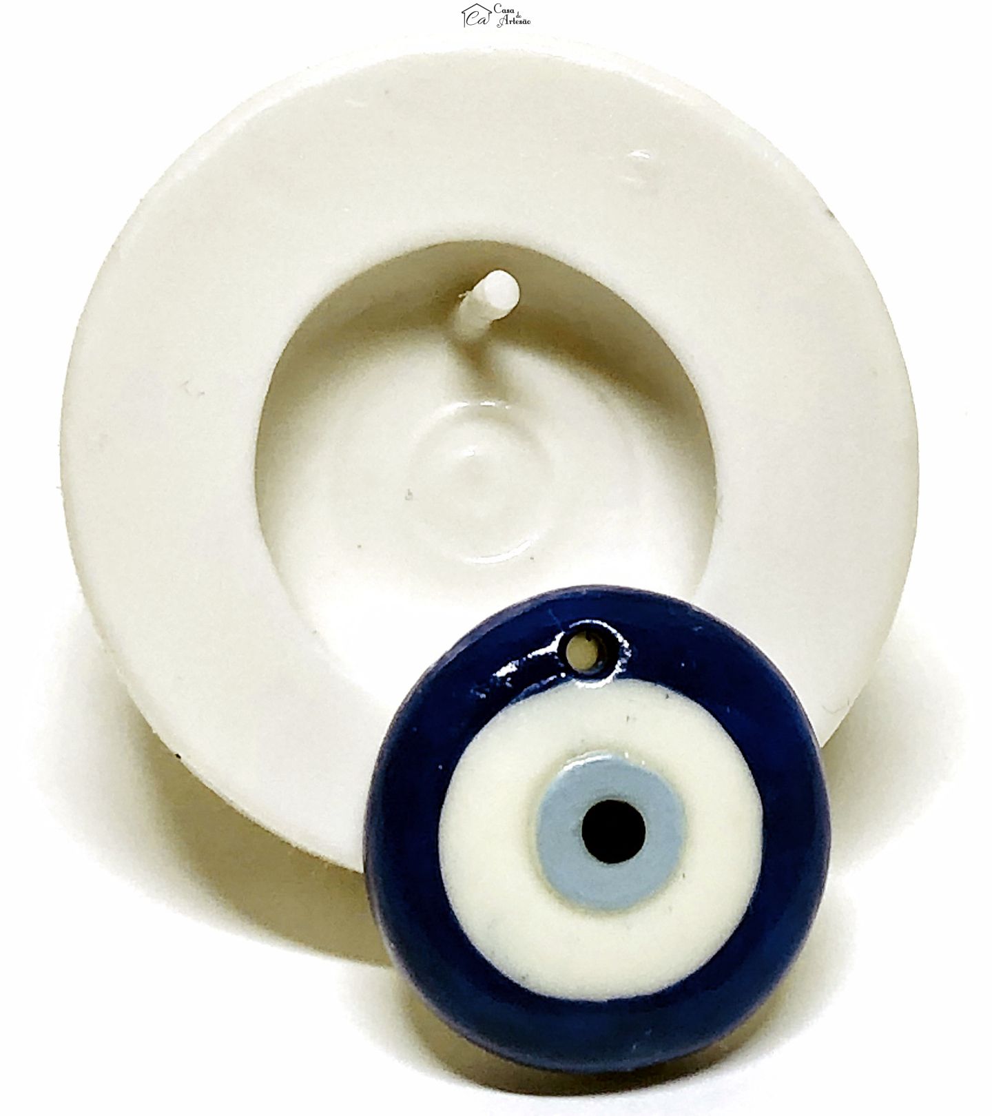 Molde de silicone - Pingente - Olho Grego - Medio - P1054