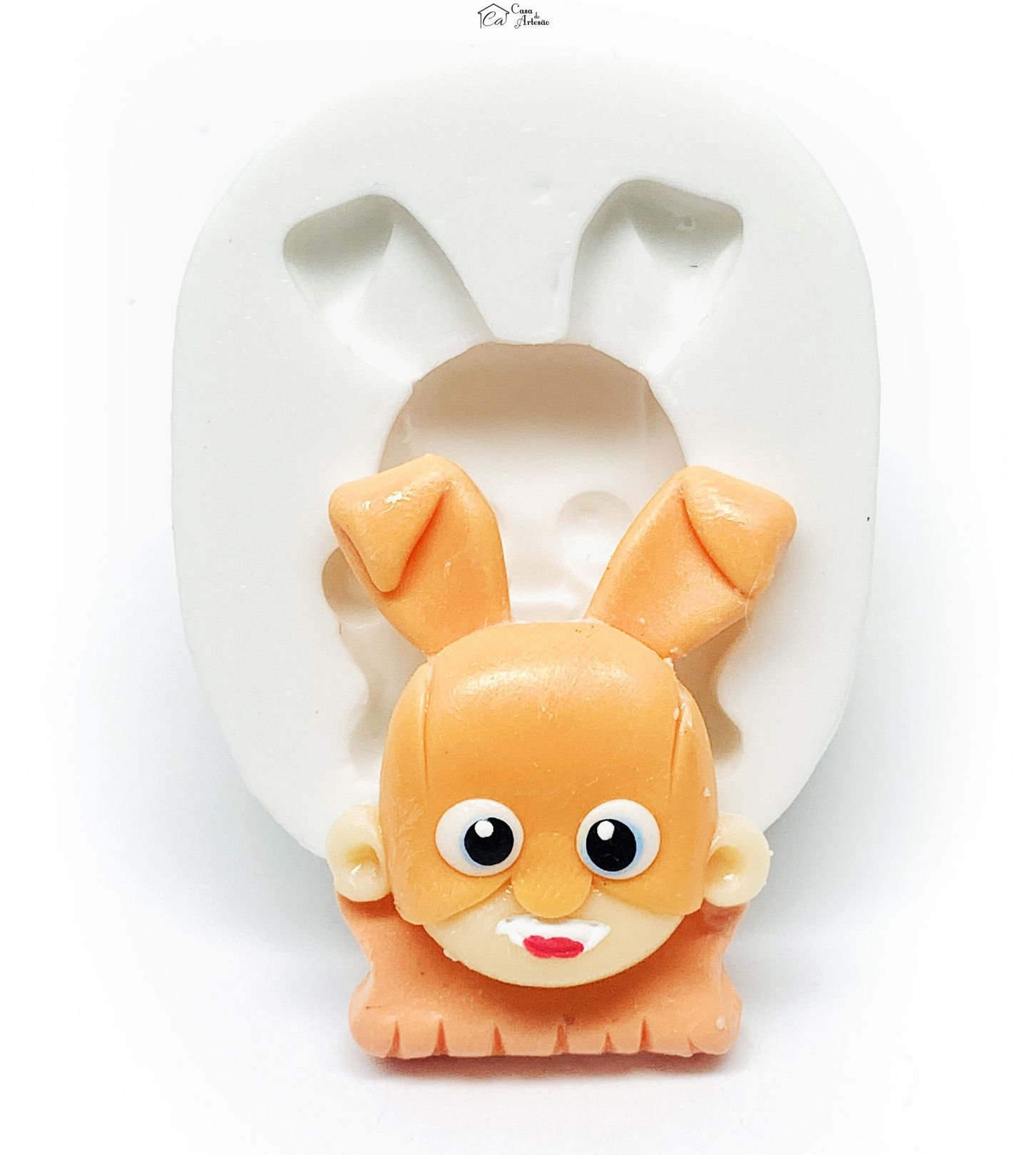 Molde de silicone - Os Aventureiros - Rosto Laranja - Pequeno - P1219