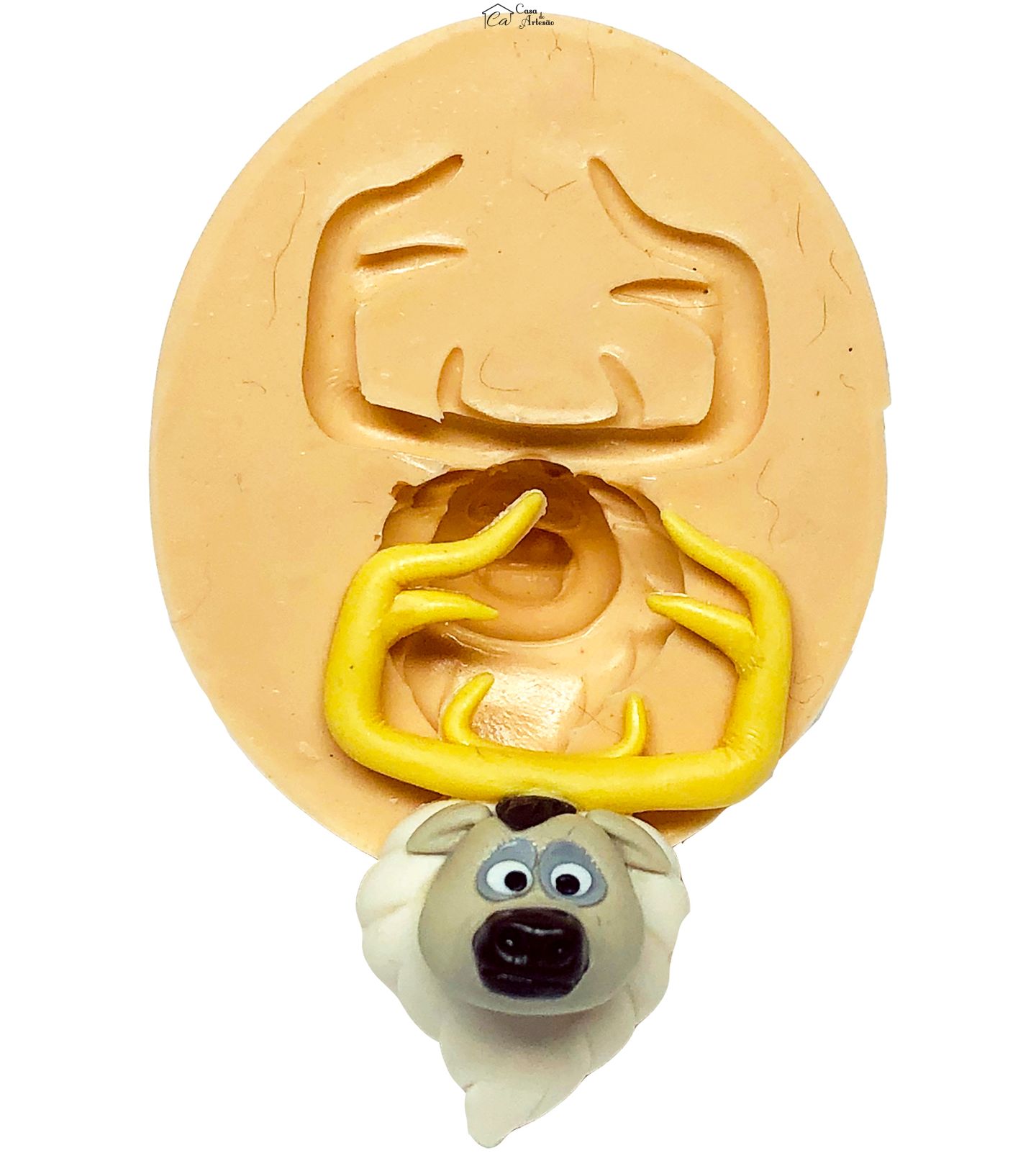 Molde de silicone - Frozen - Rosto Sven - Pequeno - P656