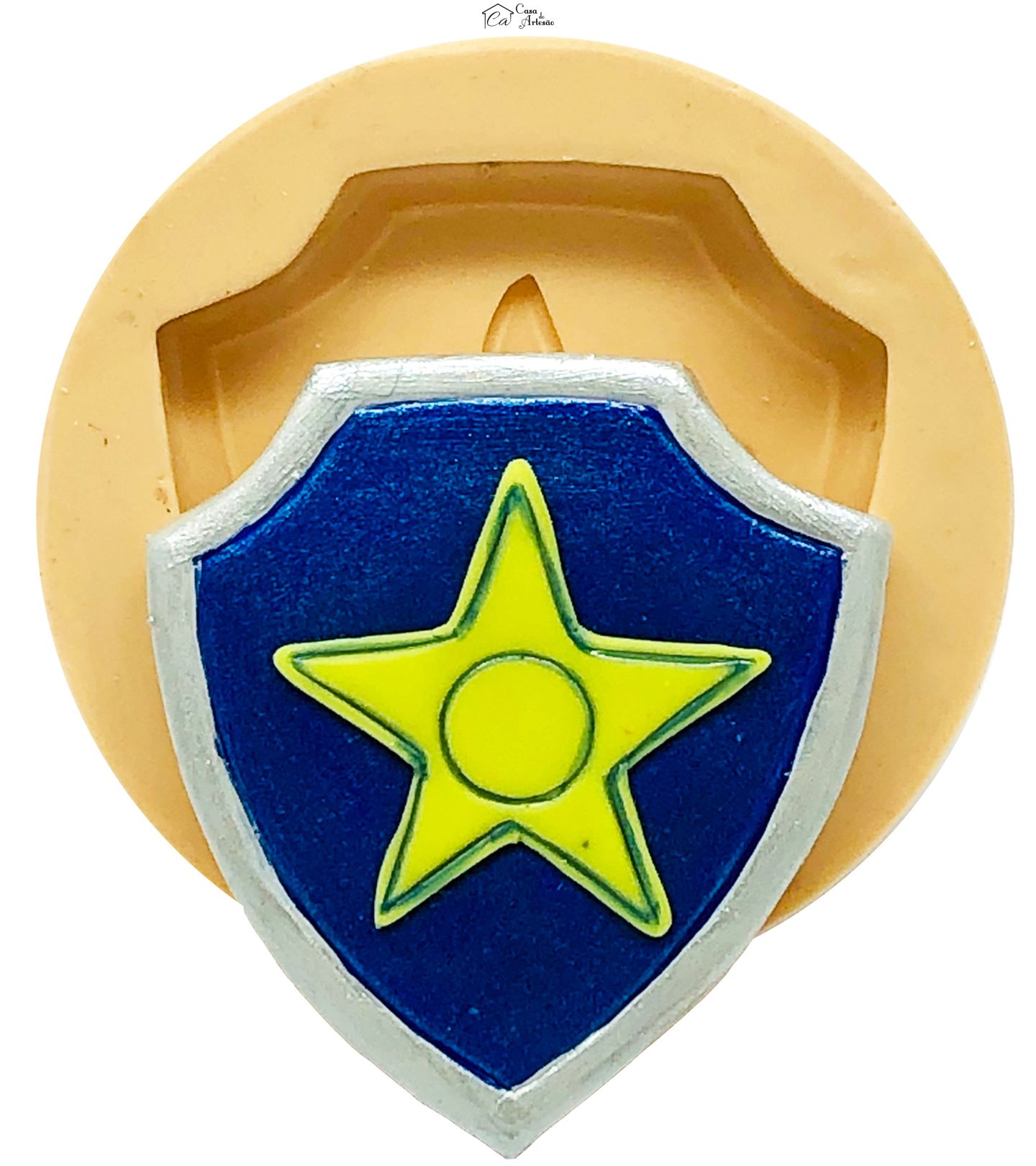 Molde de silicone - Patrulha Canina - Chase - Escudo Grande - P788