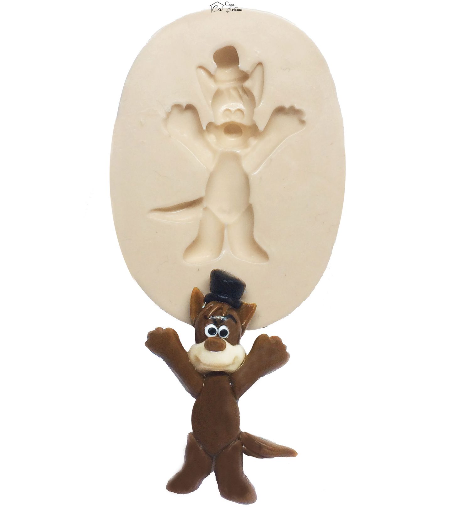 Molde de silicone - Chapeuzinho Vermelho -  Lobo Pequeno - P309