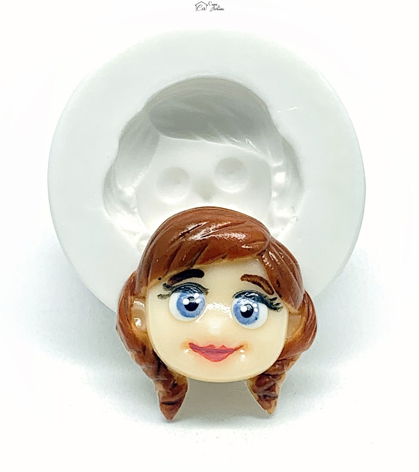 Molde de silicone - Princesas Disney - Rosto Anna - Pequeno - P1147