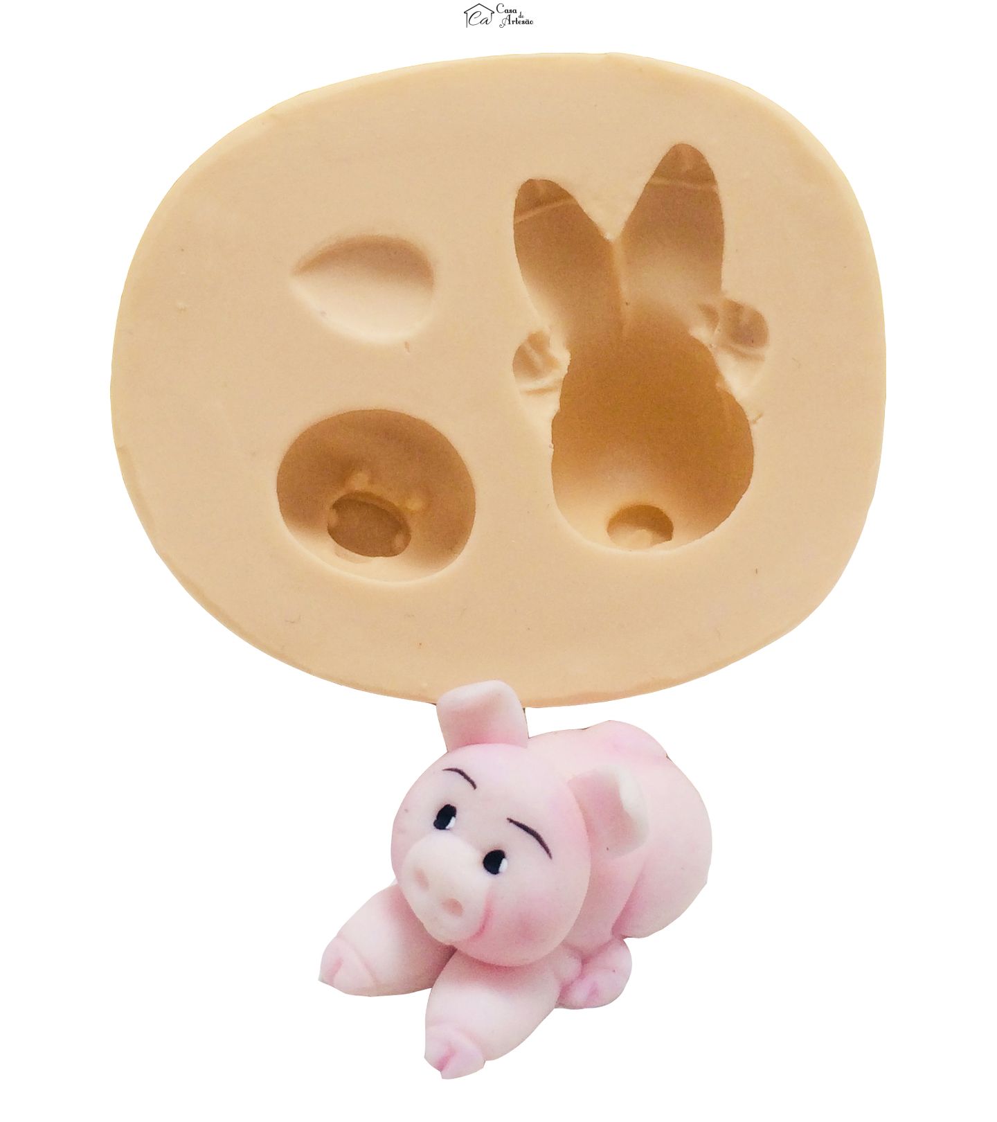 Molde de silicone - Porquinho Mini