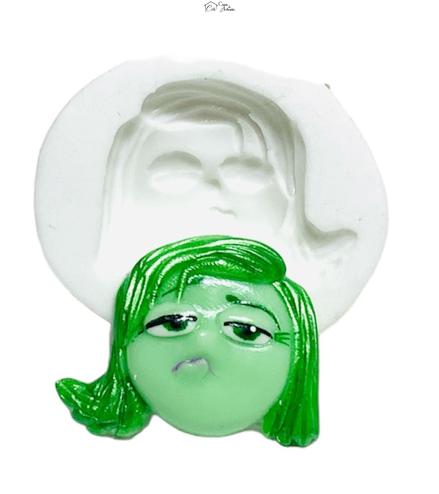 Molde de silicone - Divertida Mente - Rosto Nojinho - Pequeno - P1243