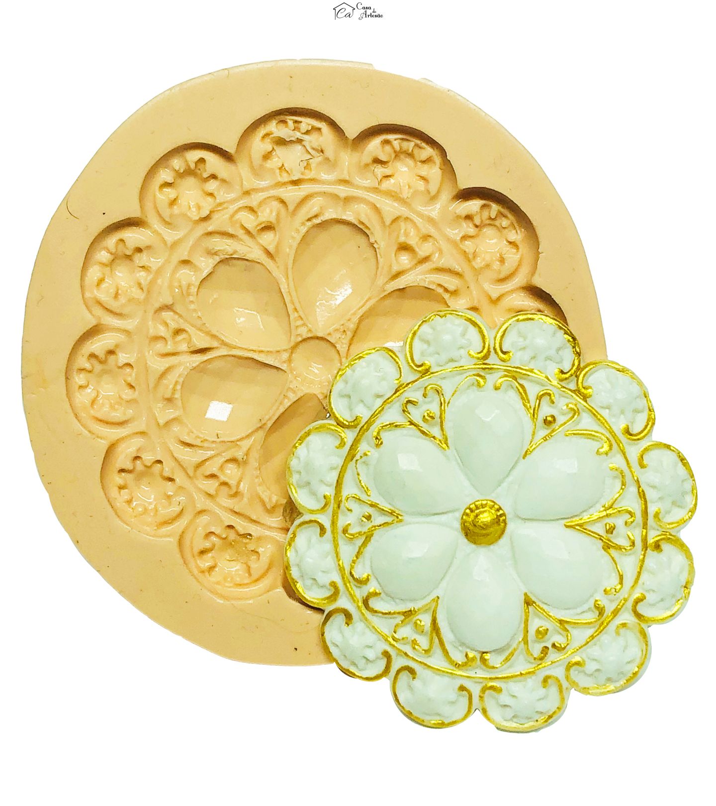 Molde de silicone - Decoraçao Para Bolo - Aplique Mandala