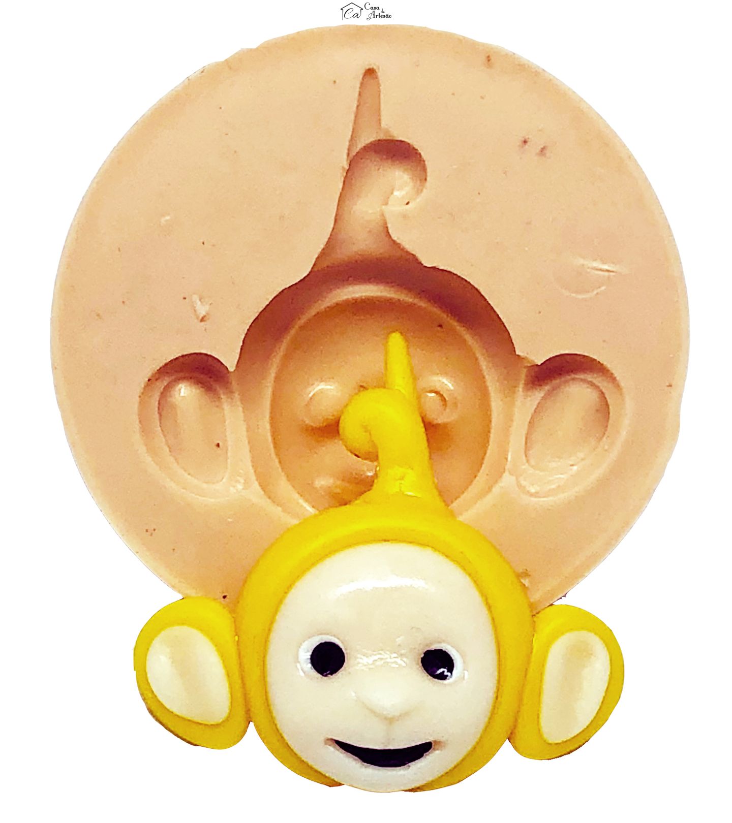 Molde de silicone - Teletubbies - Rosto Laa-Laa - Pequeno - P651