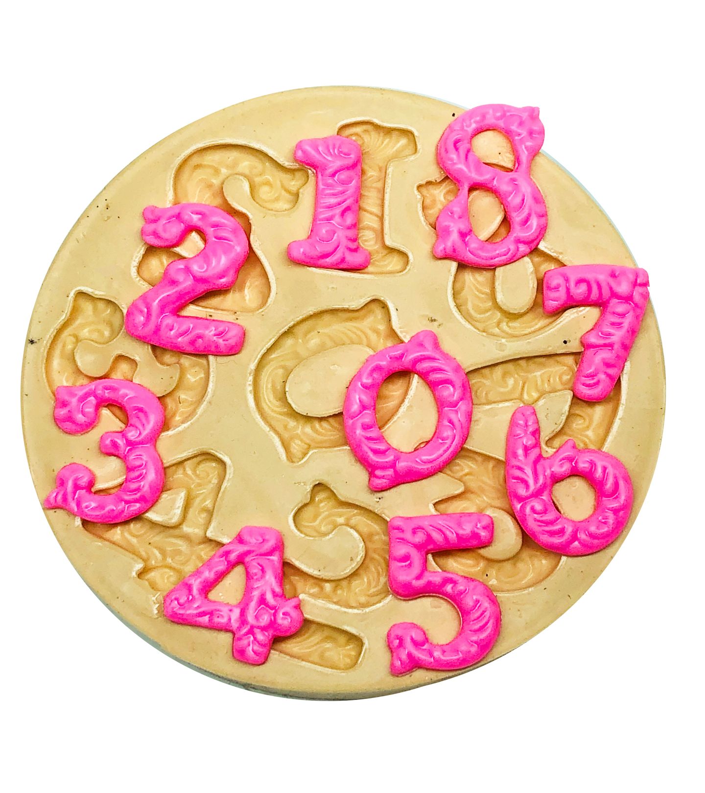 Molde de silicone - Numeros Trabalhados - Medio (4) - P681