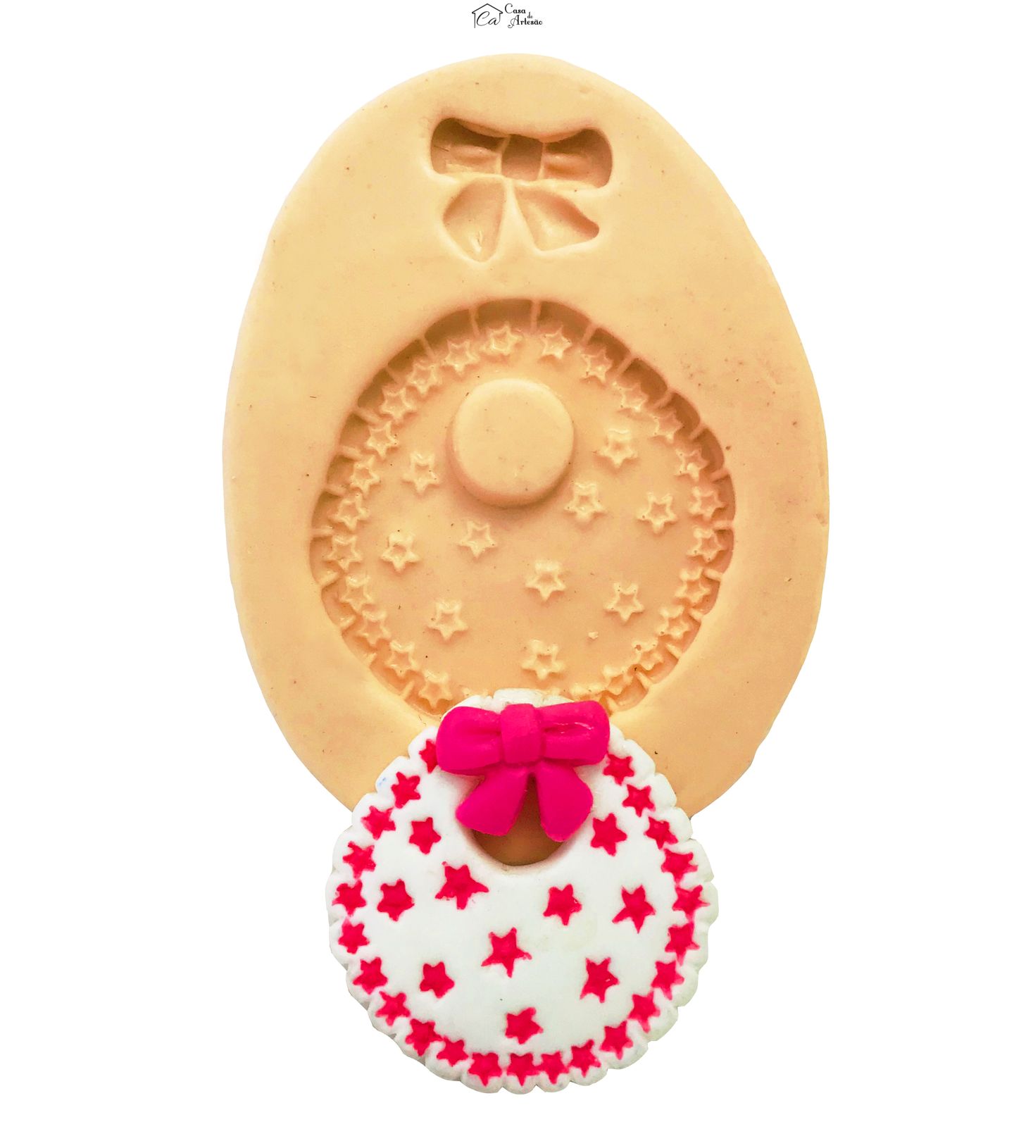 Molde de silicone - Babador c/ Laço