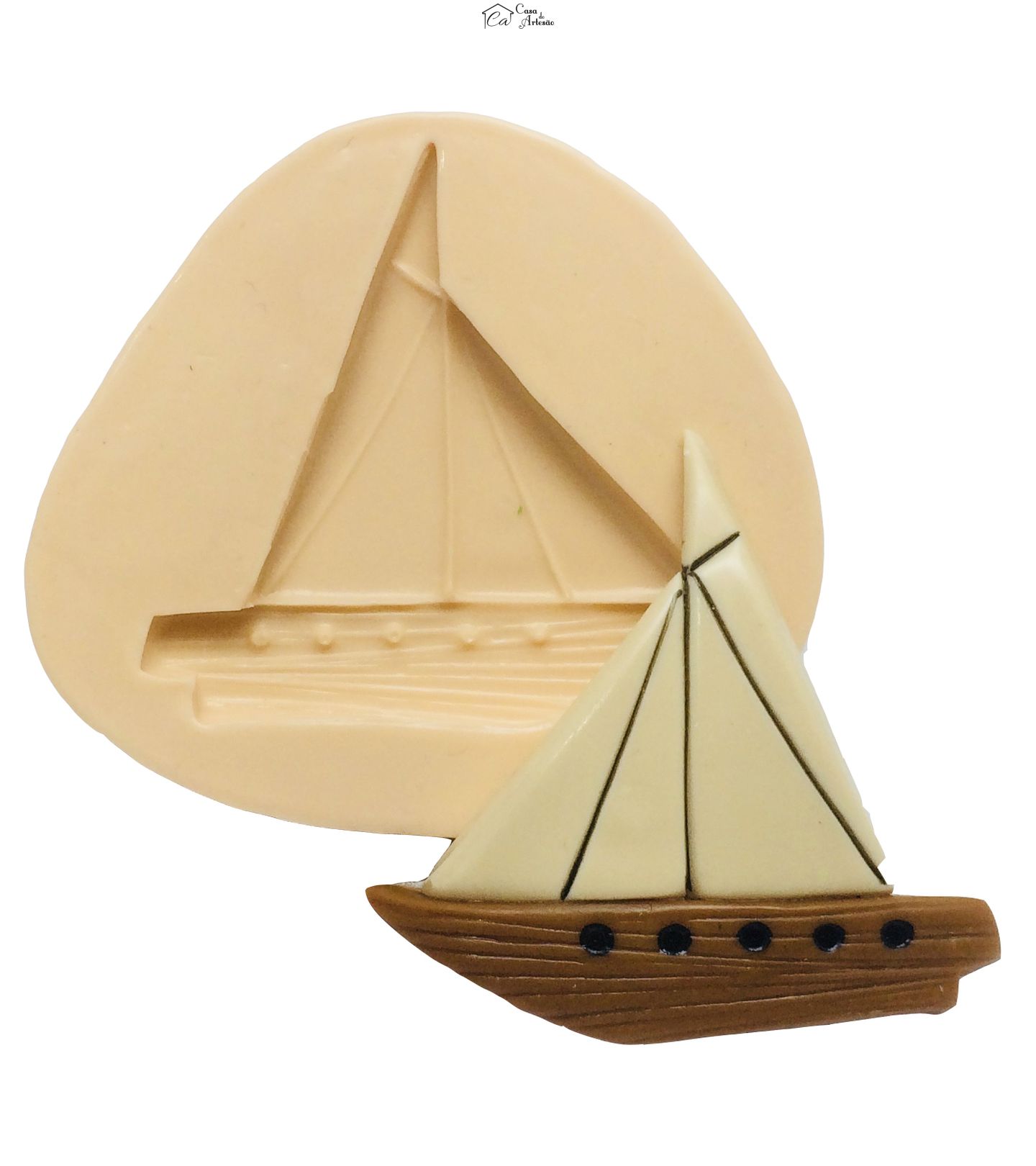 Molde de silicone - Meios de Transporte - Barco a Vela Medio Mod.02 - P300