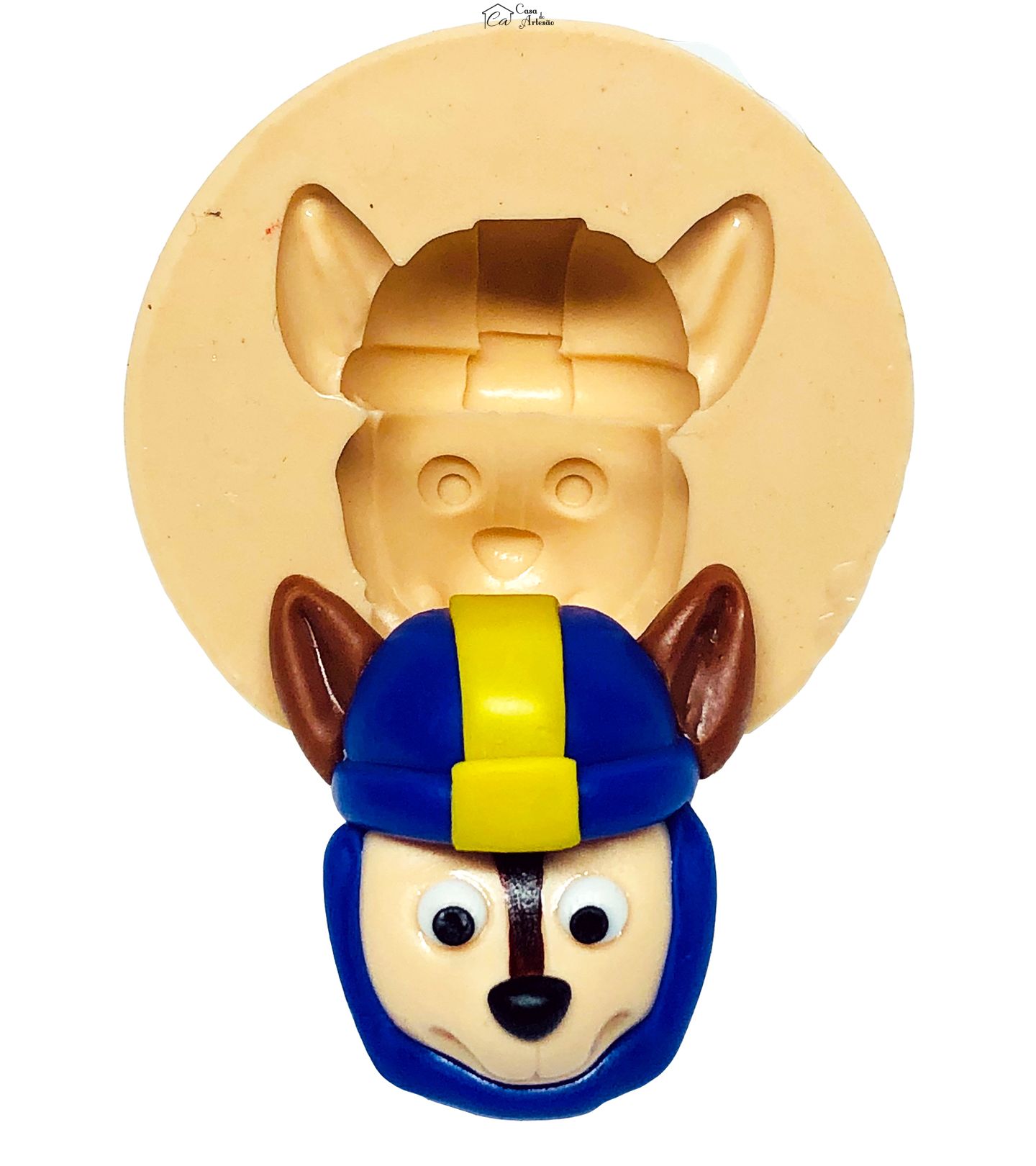 Molde de silicone - Patrulha Canina Aquatica - Rosto Chase - Grande - P656