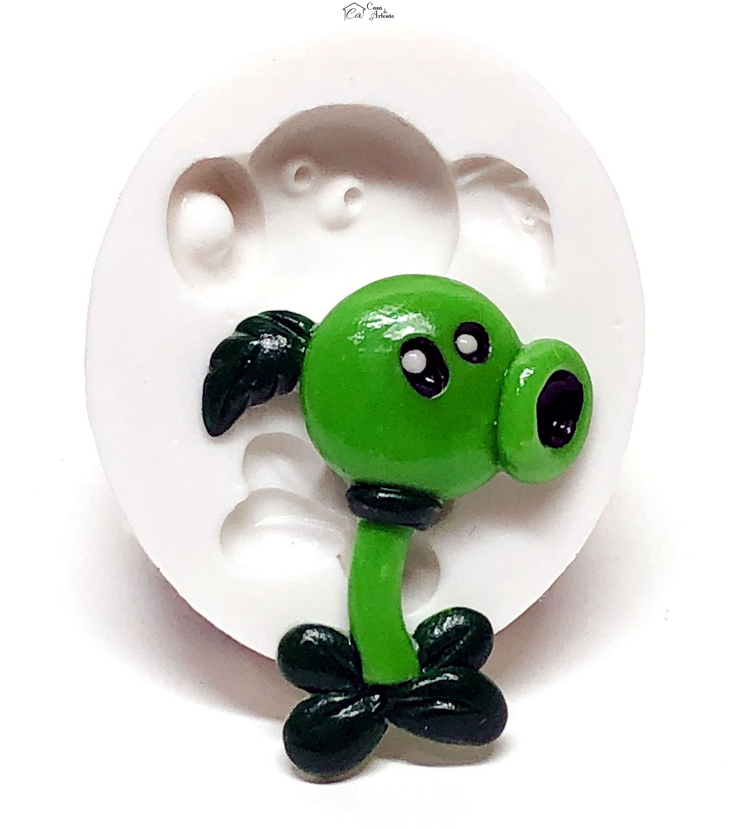 Molde de silicone - Plantas vs Zumbis - Disparervilha - Pequeno - P1062
