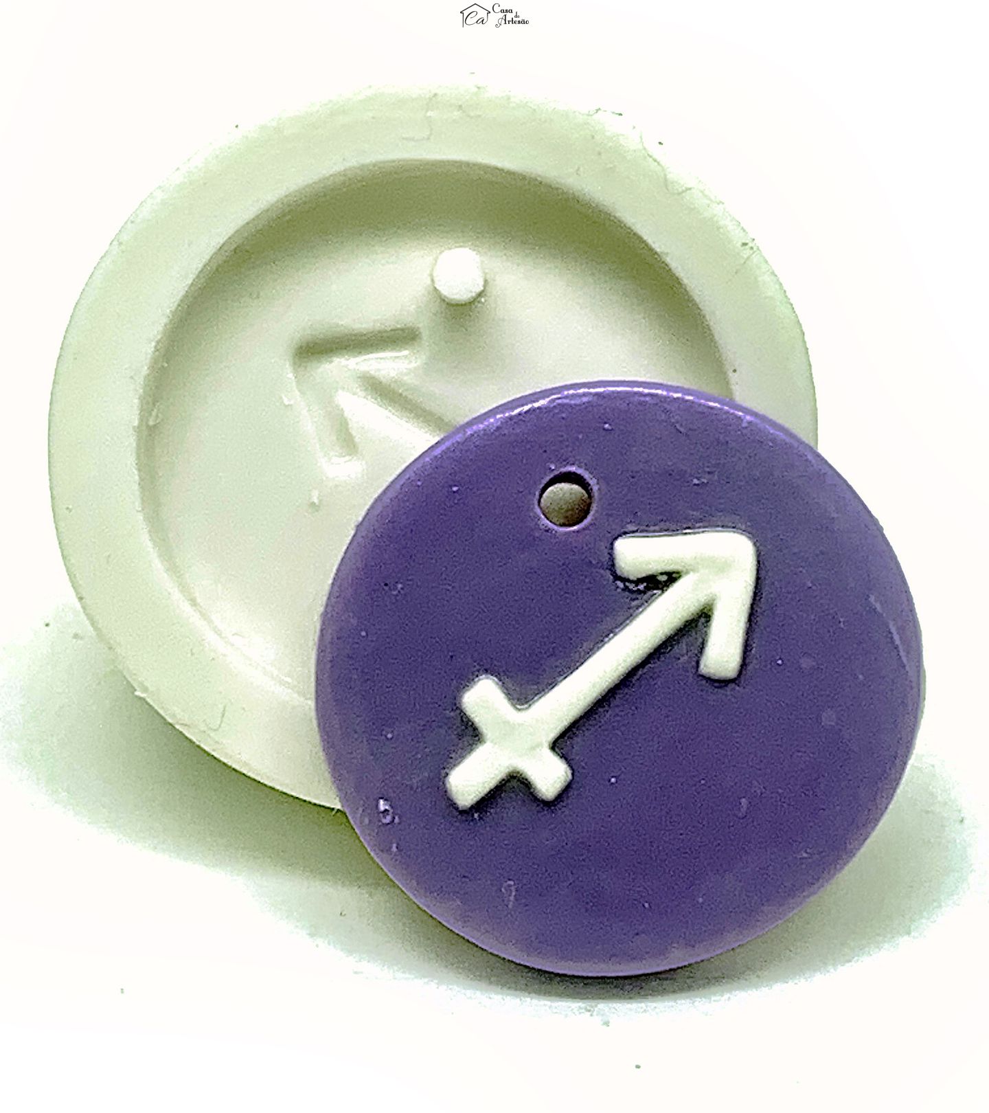 Molde de silicone - Horoscopo - Pingente - Sagitario - Medio - P1146
