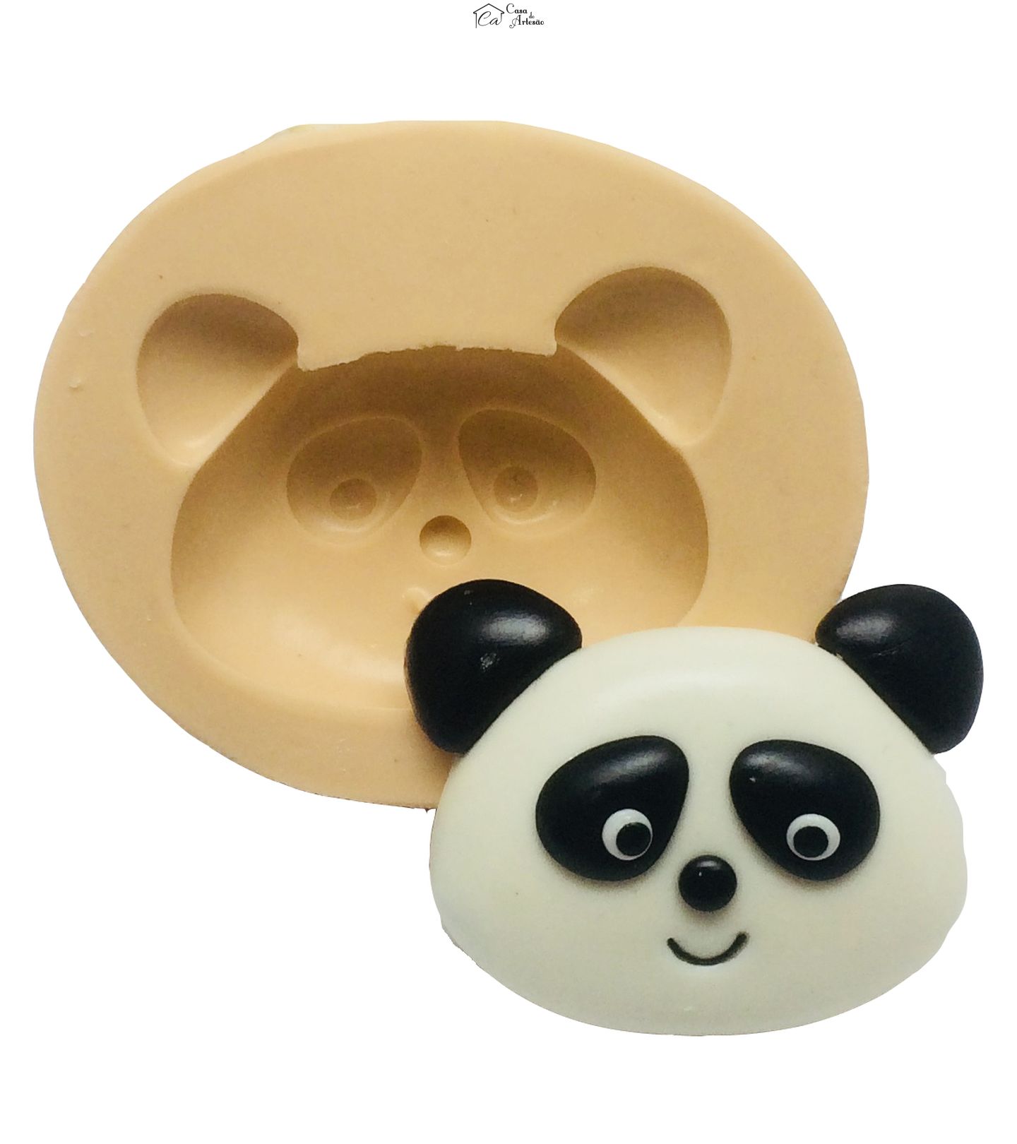 Molde de silicone - Panda - Rosto Grande - P364