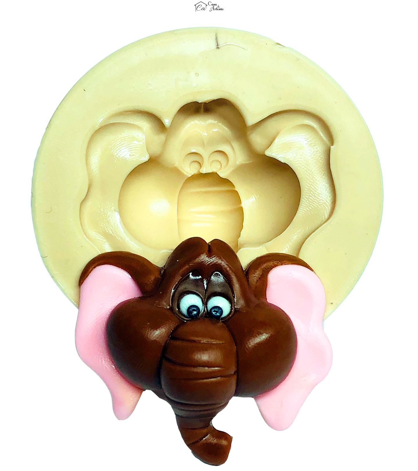 Molde de silicone - Tarzan - Rosto Tantor - Grande - P744