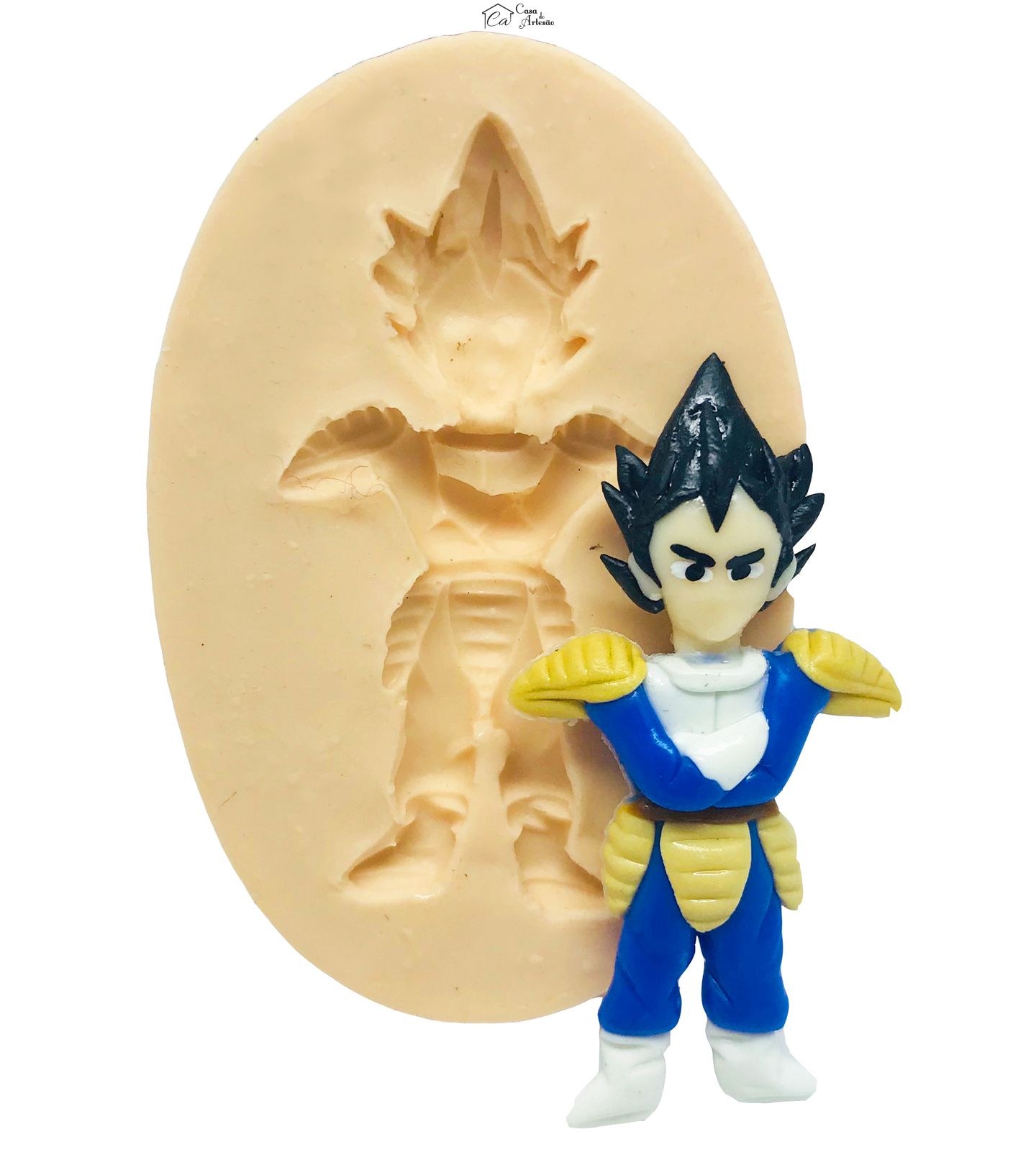 Molde de silicone - Dragon Ball - Vegeta - Pequeno - P491