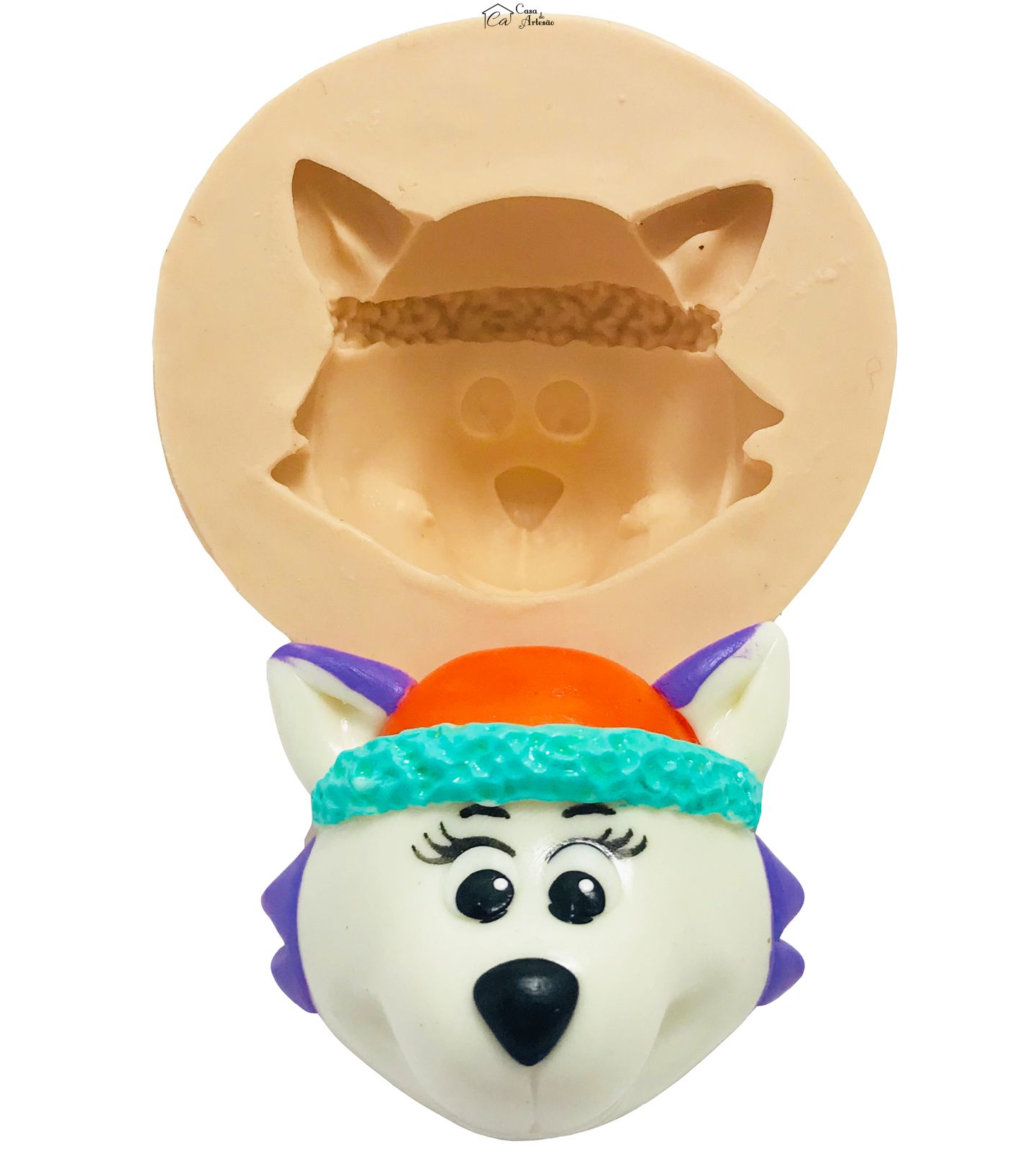 Molde de silicone - Patrulha Canina - Rosto Everest - Grande - P437
