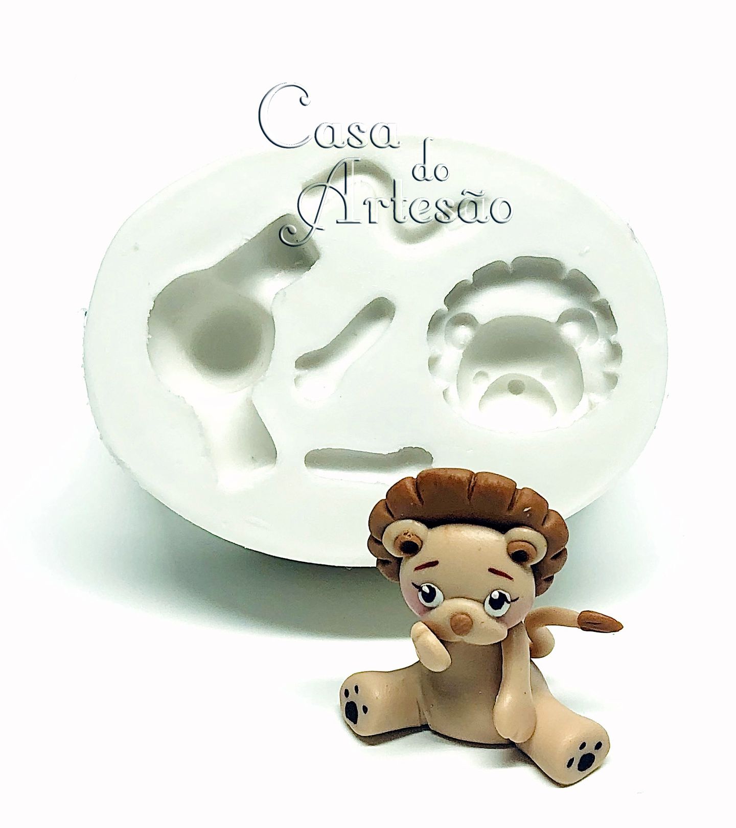 Molde de silicone - Leao - Corpo Tridimensional - Medio - P672