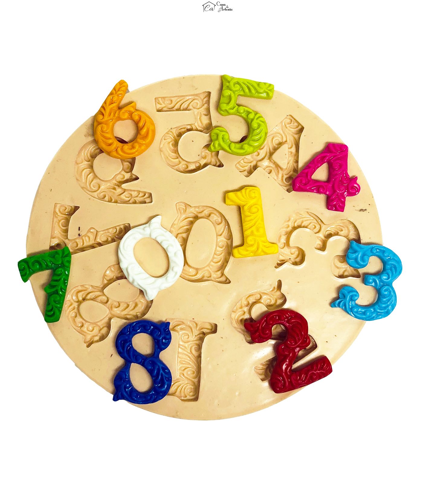 Molde de silicone - Numeros Trabalhados - Extra Grande (1) - PE