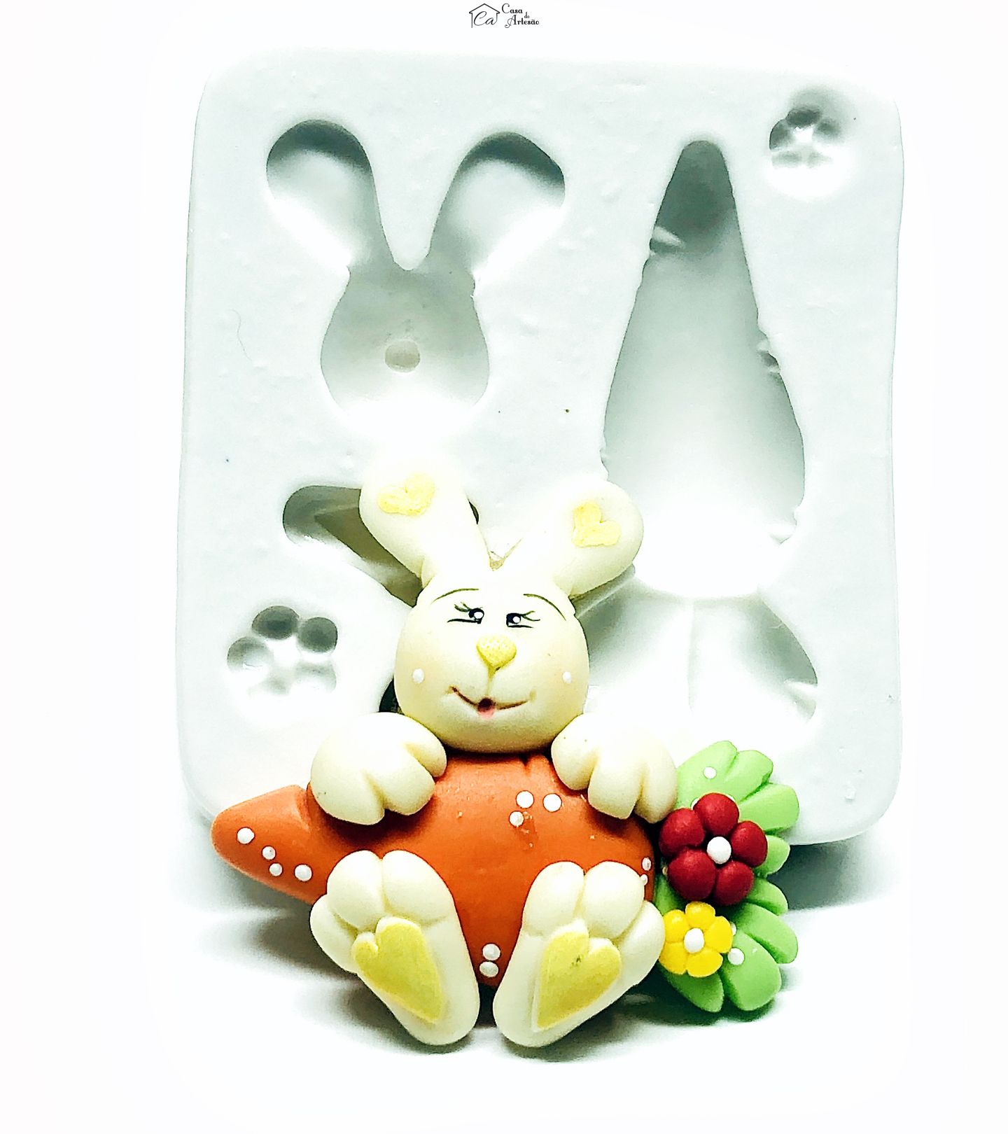 Molde de silicone - Coelho c/ Cenoura - P132/P1023