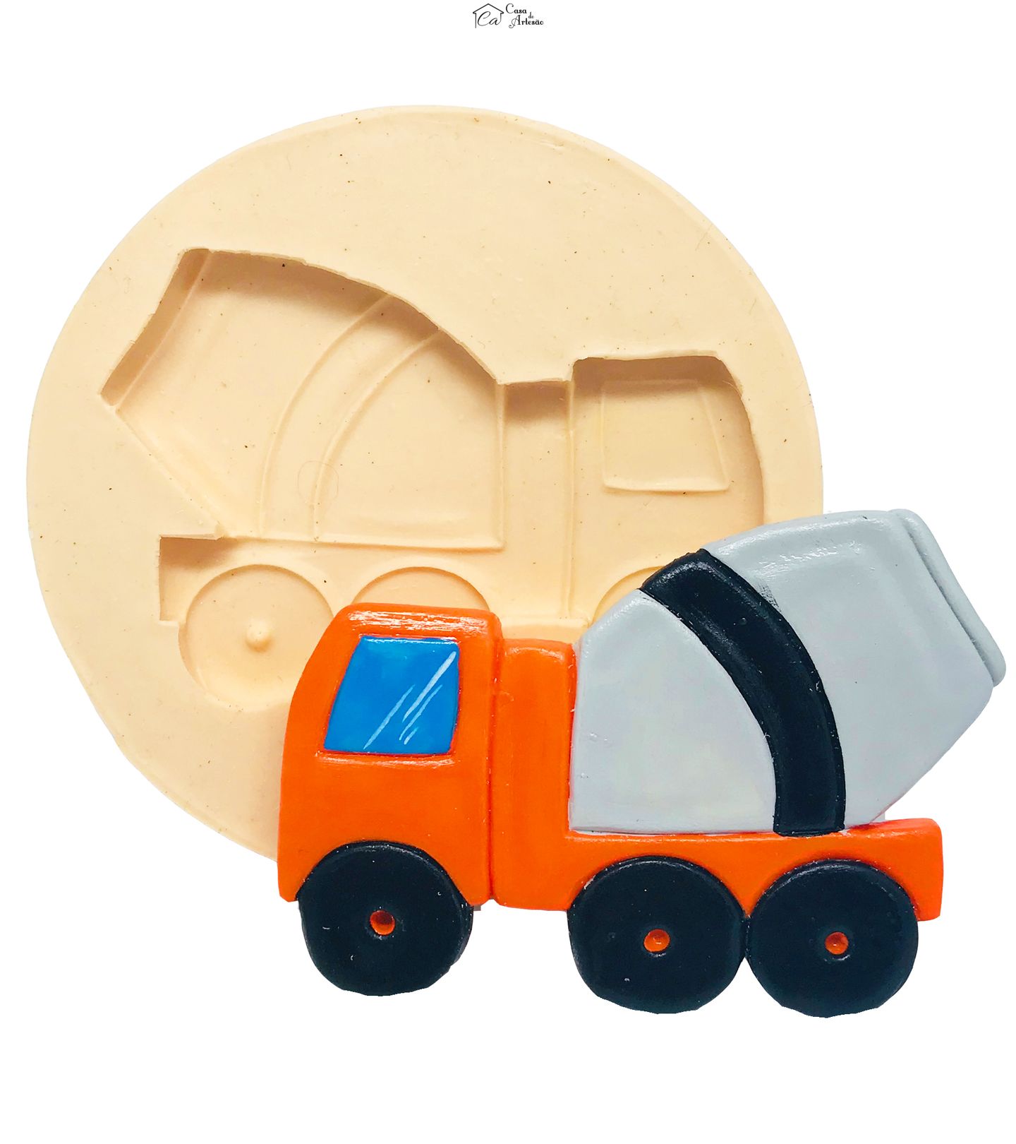 Molde de silicone - Meios de Transporte - Caminhao Betoneira - Grande - P470
