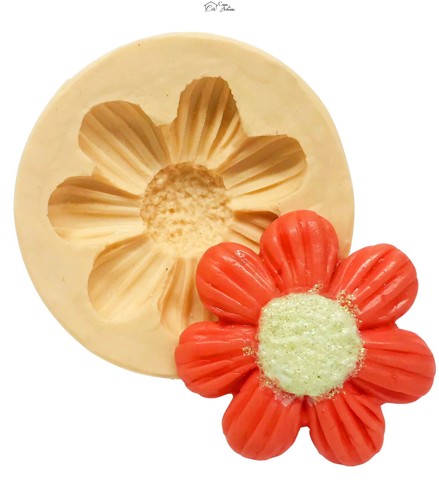 Molde de silicone - Flor Margarida Fina