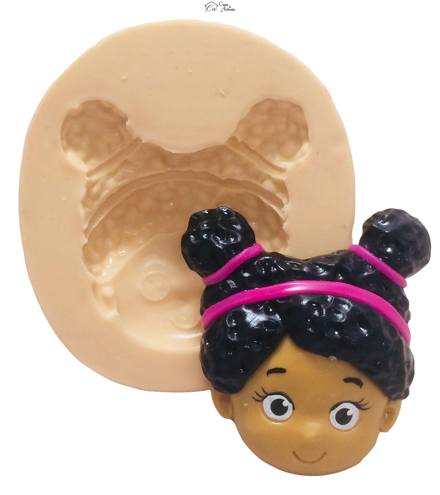 Molde de silicone - Daniel Tigre - Rosto Elaina - Grande - P384