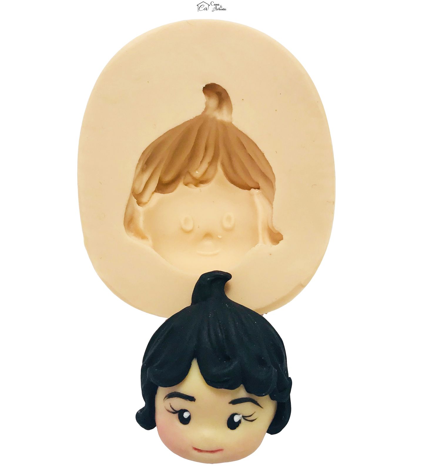 Molde de silicone - Rosto Menina c/ Chuquinha