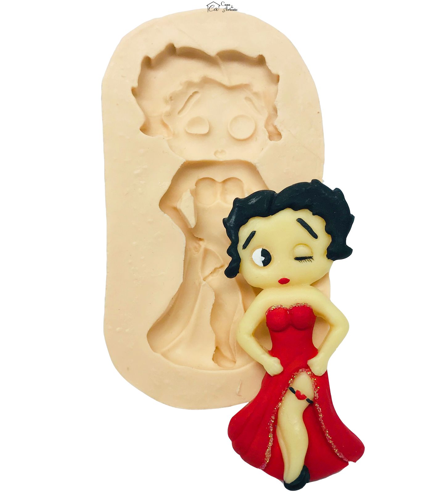 Molde de silicone - Betty Boop Piscando - P86