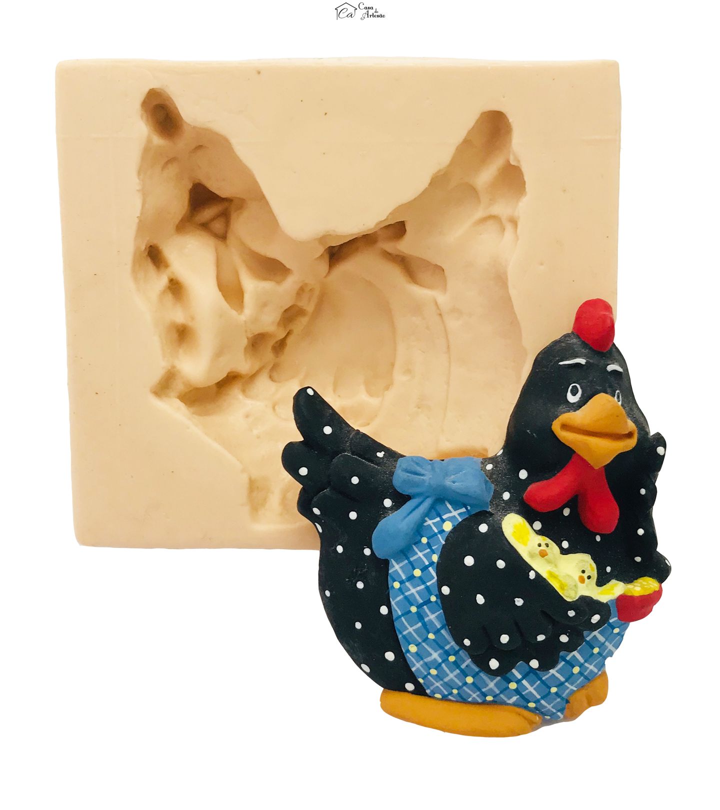 Molde de silicone - Galinha c/ Pintinhos - P113