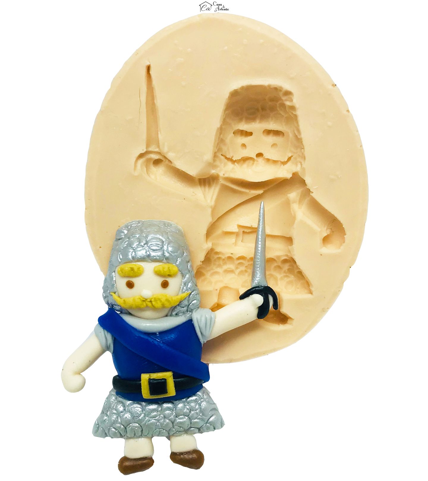 Molde de silicone - Clash Royale - Rei Mod.02 Baby - Medio - P506