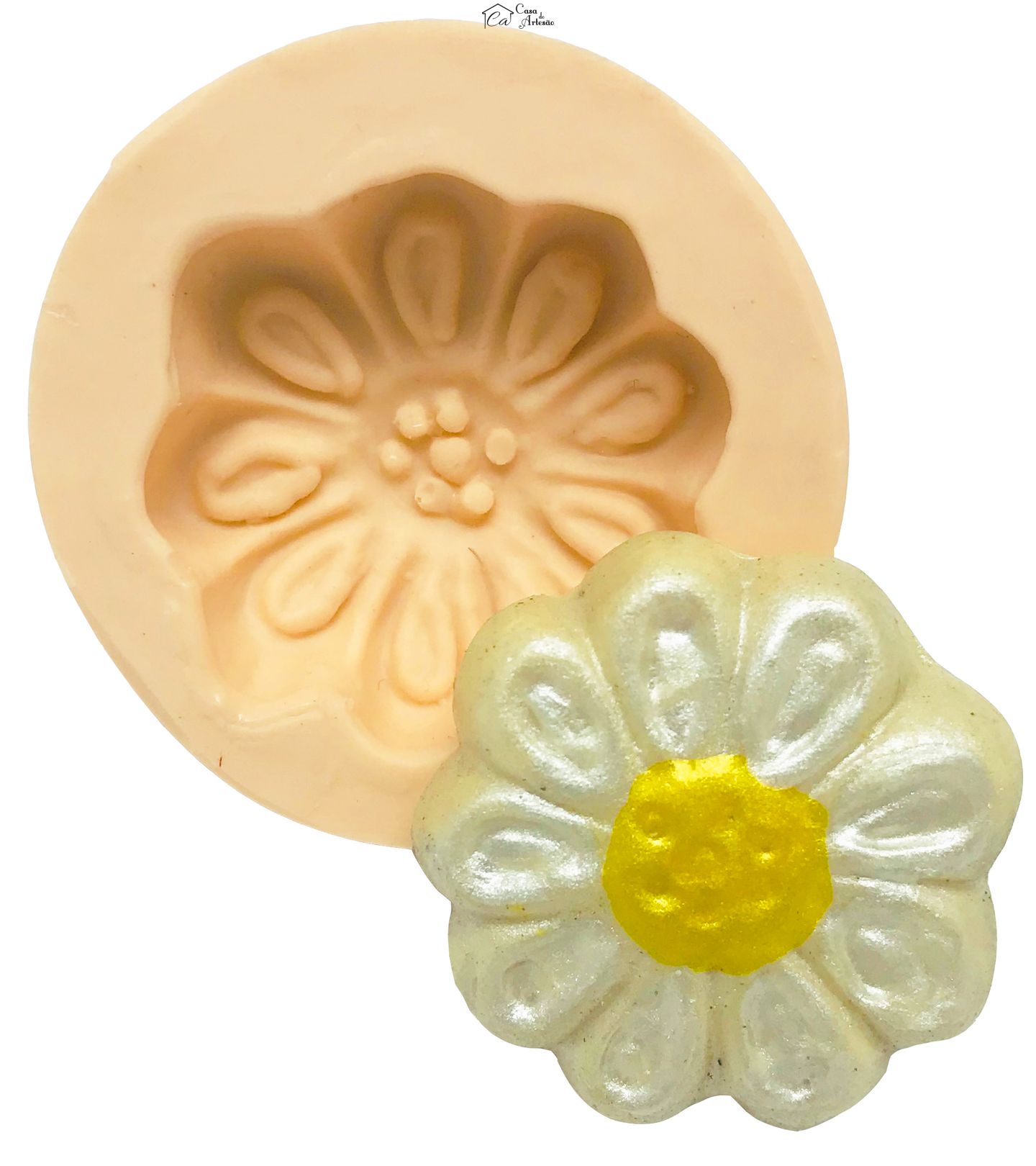 Molde de silicone - Margarida / Rosca