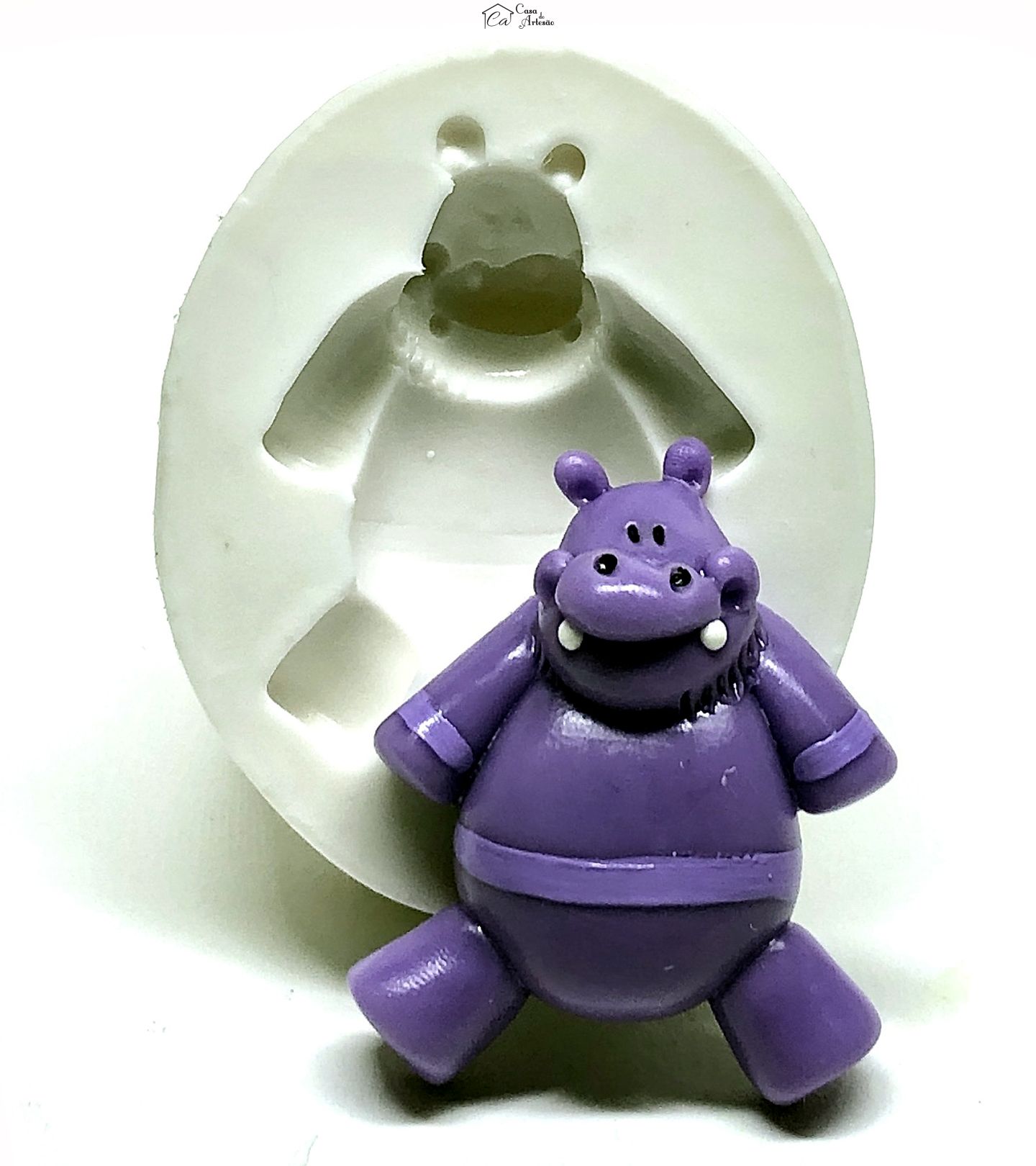 Molde de silicone - Jacarelvis - Hpopotamo - Medio - P968