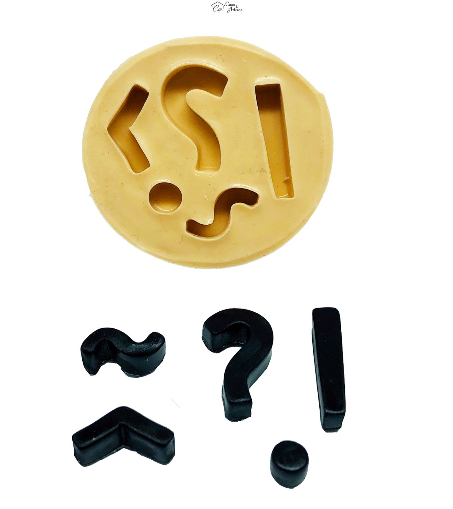 Molde de silicone - Alfabeto - Acentuação - Grande - P850